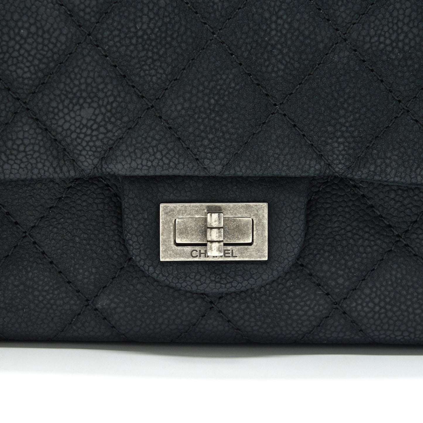 CHANEL 2.55 226 REISSUE BAG IN CAVIAR BLACK