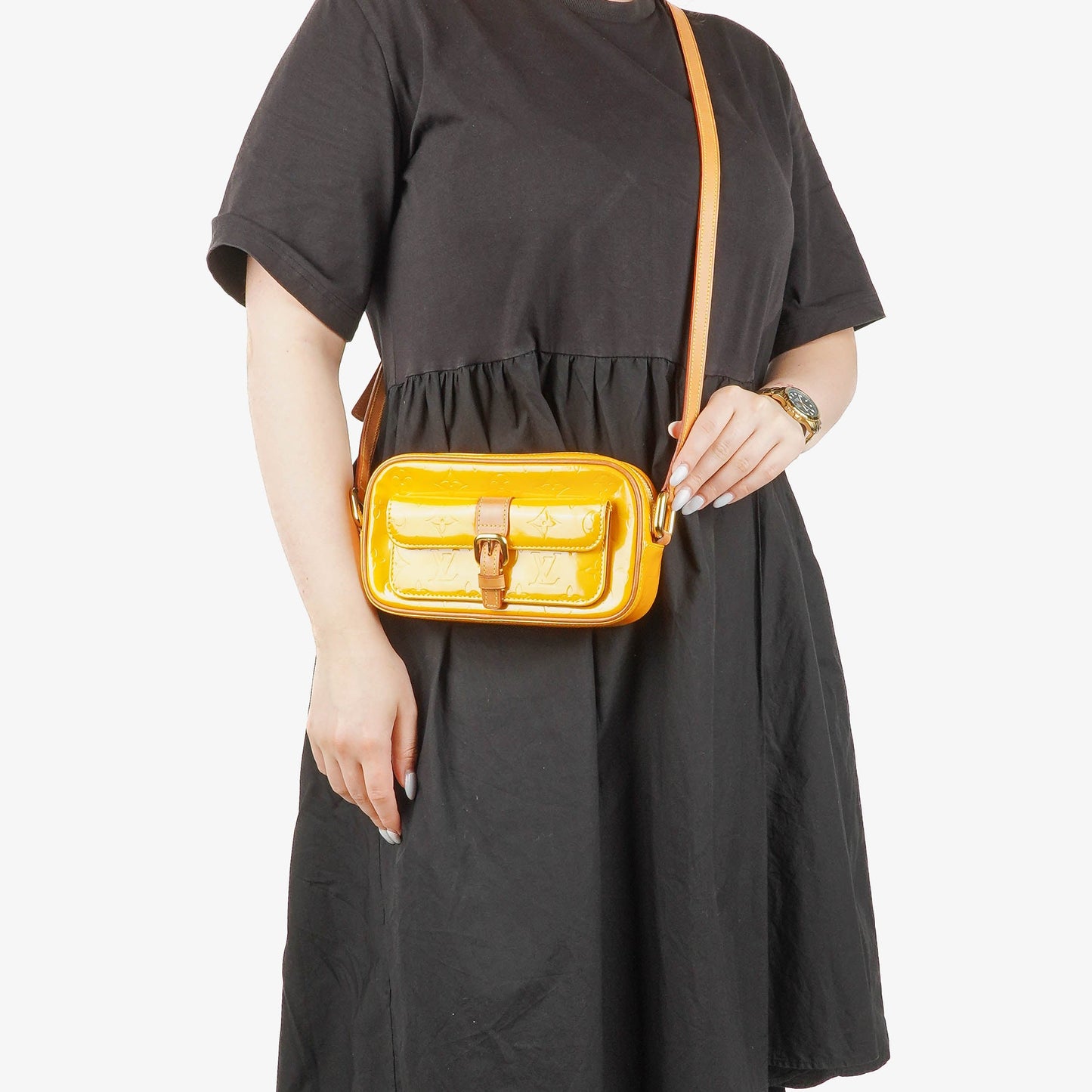 Louis Vuitton Christie Monogram Yellow Monogram Vernis