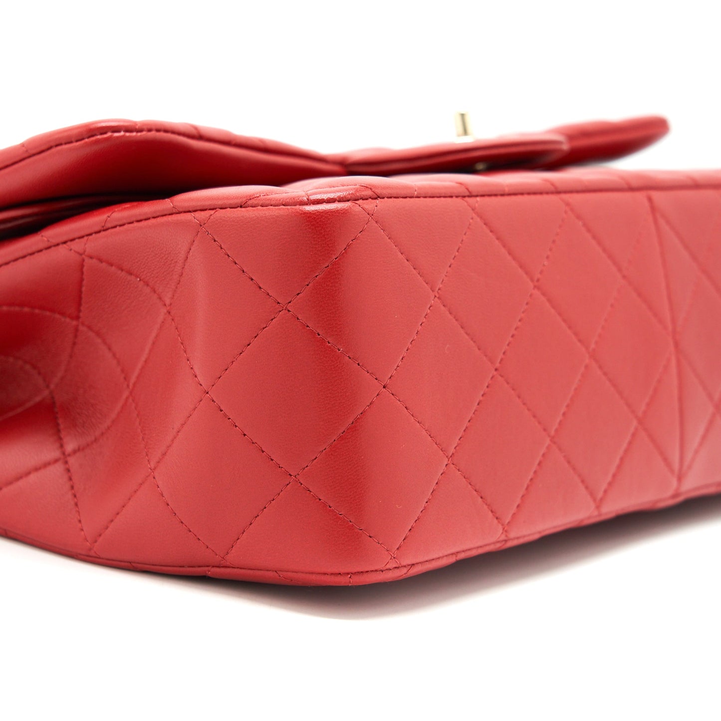 Chanel Classic Jumbo Double Flap Bag Lambskin Red L