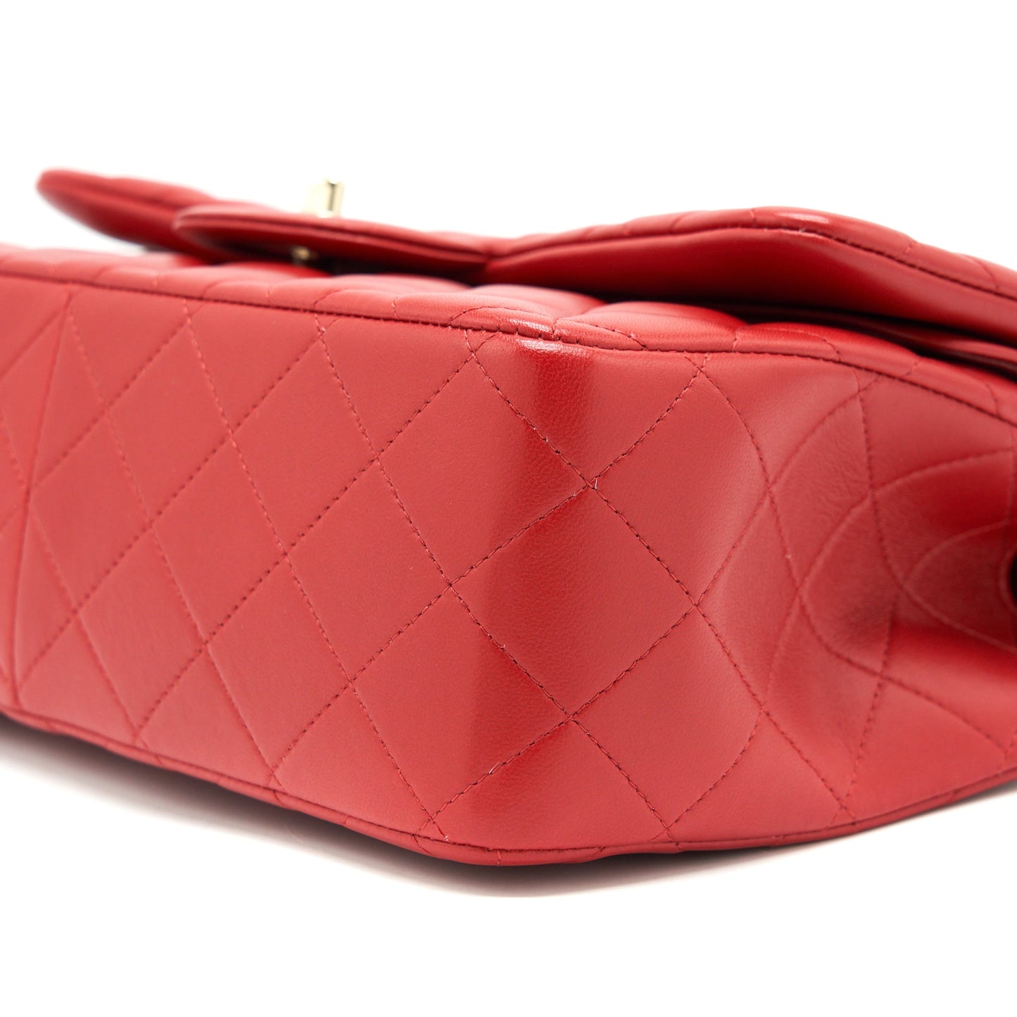Chanel Classic Jumbo Double Flap Bag Lambskin Red L