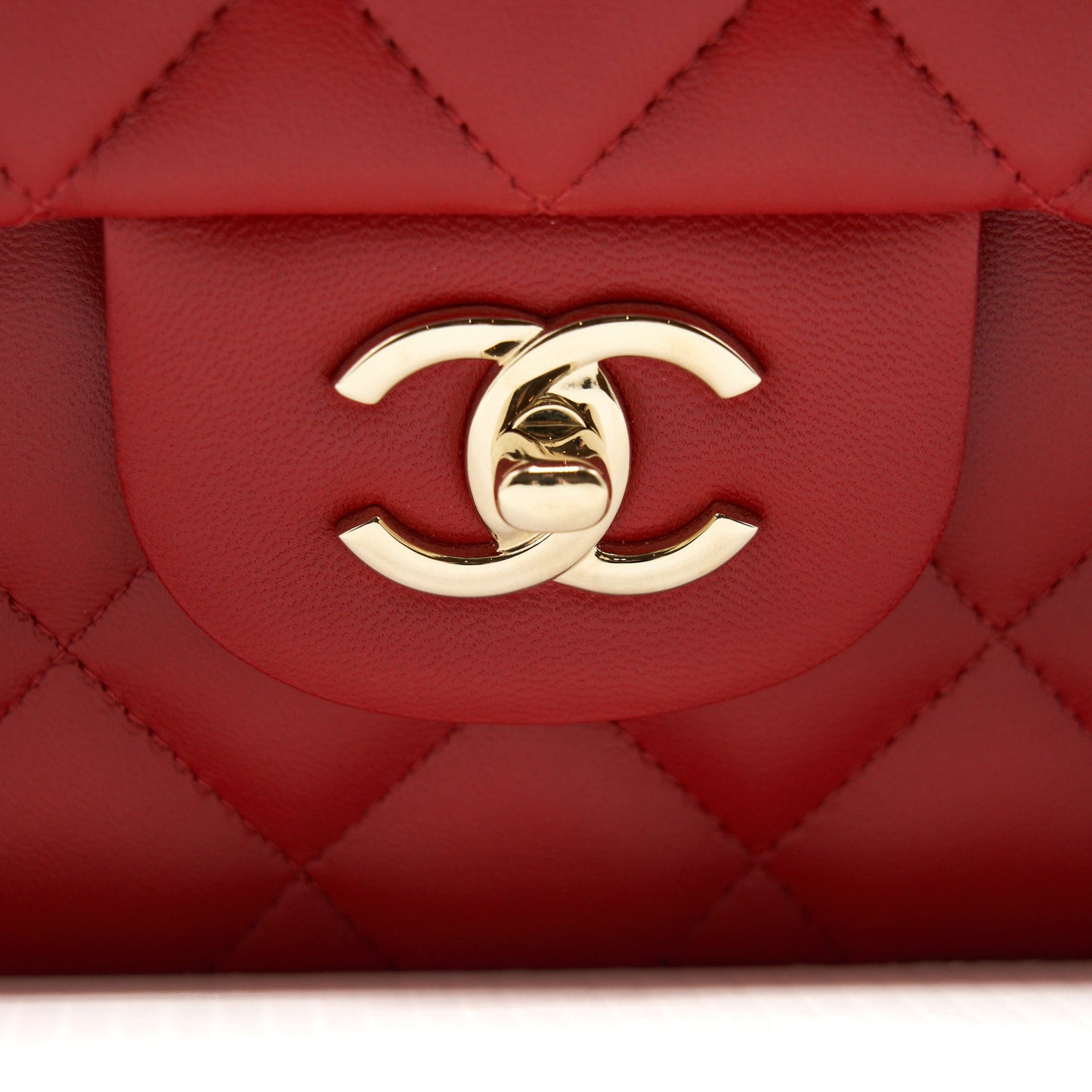 Chanel Classic Jumbo Double Flap Bag Lambskin Red L