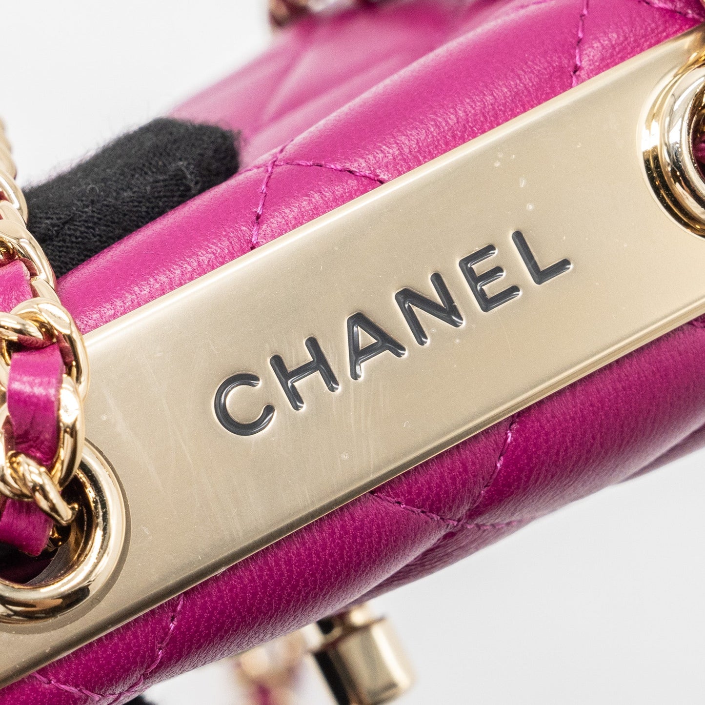 Chanel Mini Trendy CC Clutch Lambskin Pink L