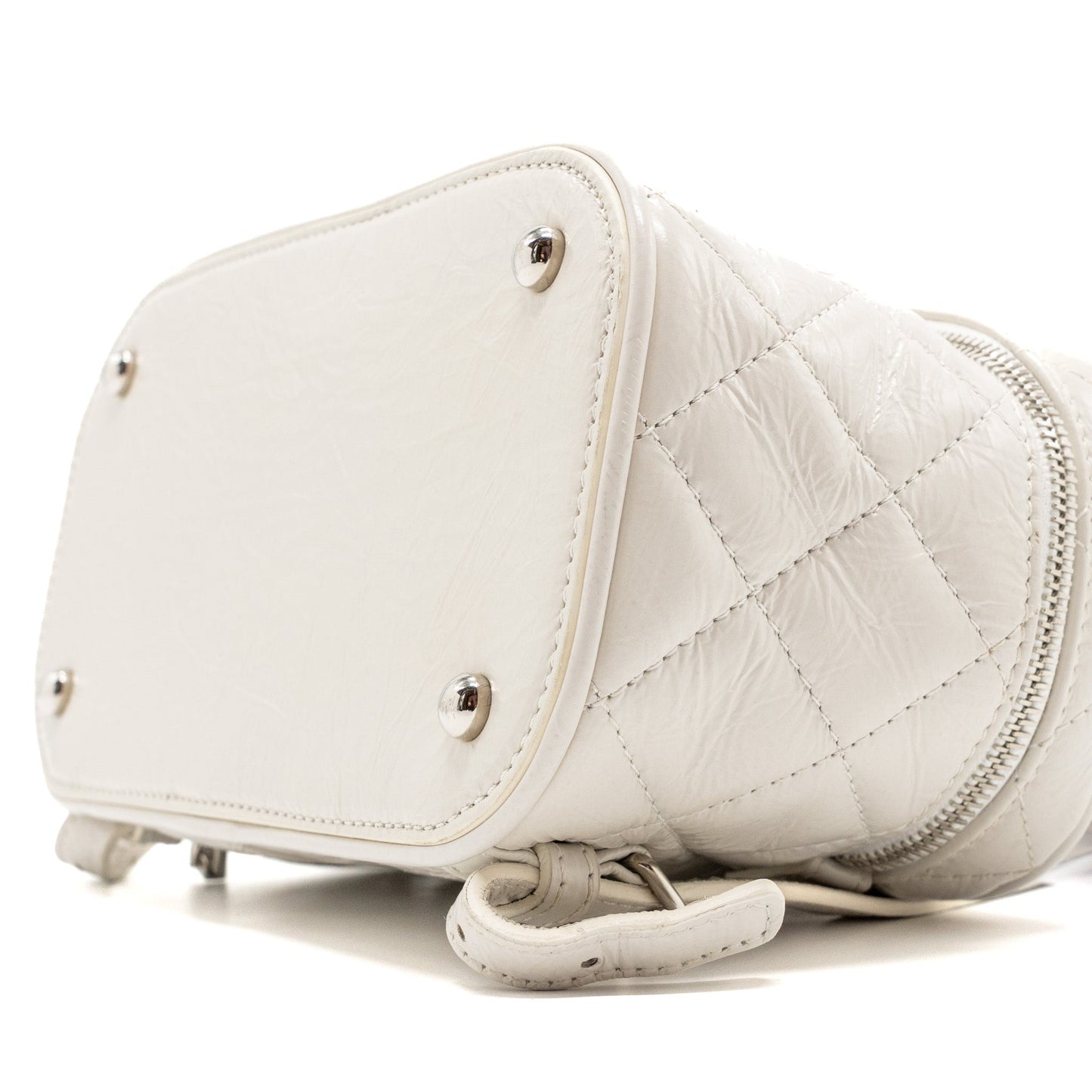 CHANEL TRANSPARENT BACKPACK PVC/SHINY CALFSKIN WHITE