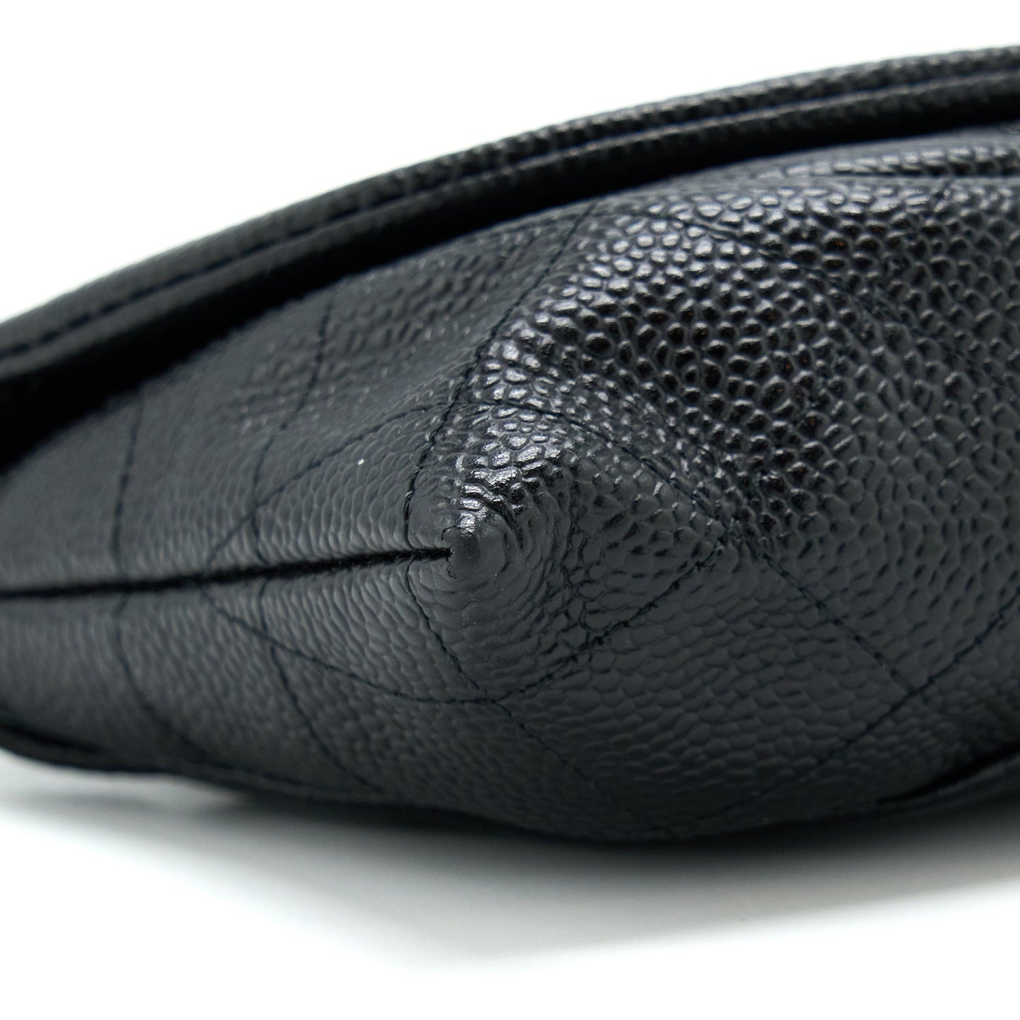 Chanel Half Moon Wallet On Chain Caviar Black