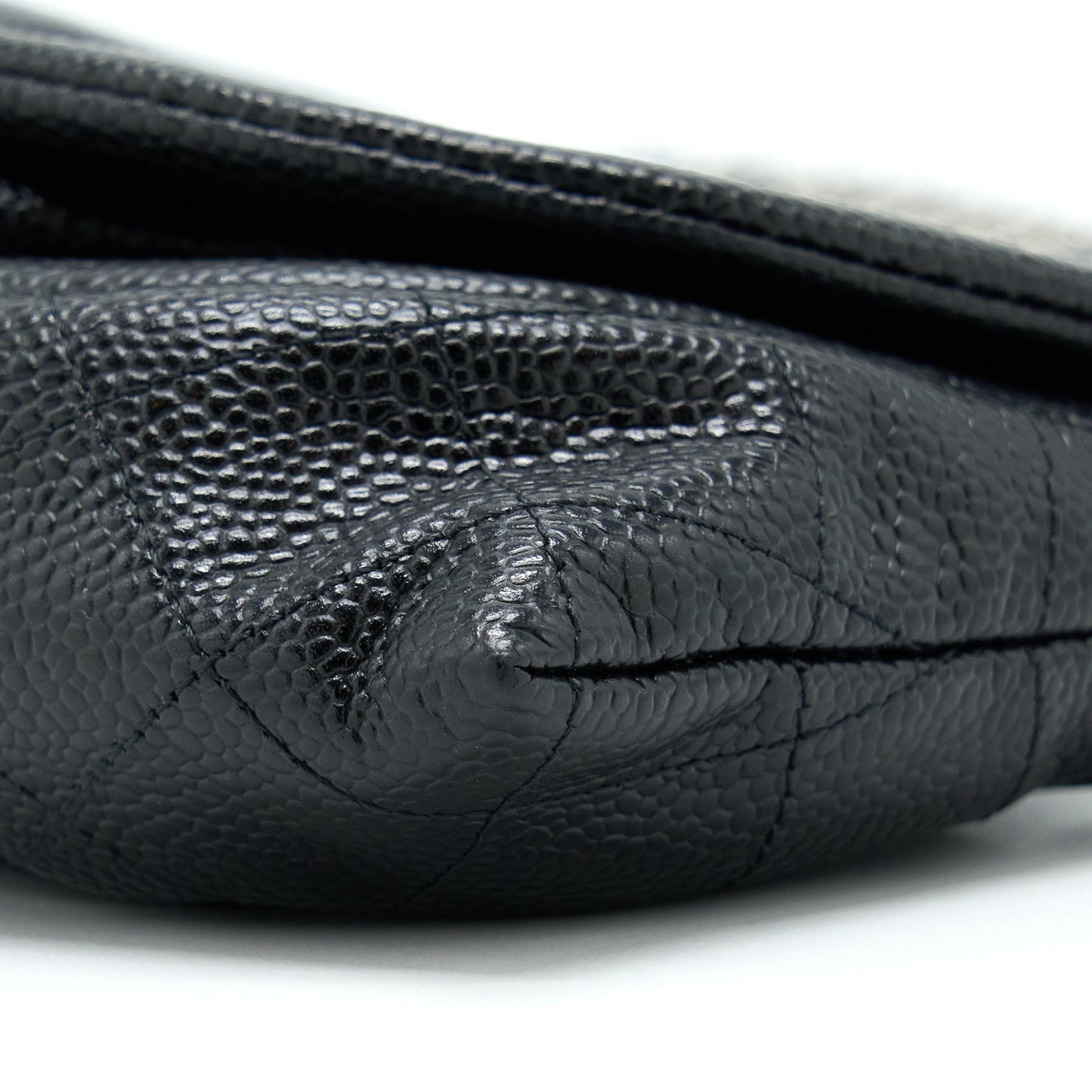 Chanel Half Moon Wallet On Chain Caviar Black