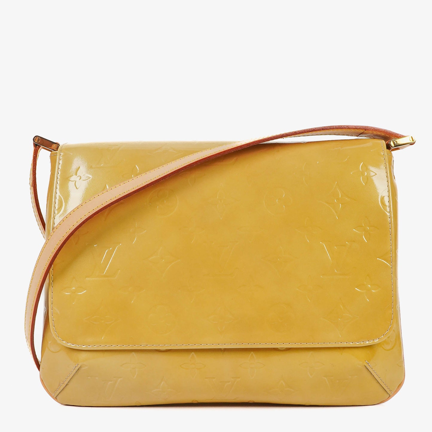 Louis Vuitton Thompson Street Yellow Monogram Vernis Leather Shoulder Bag