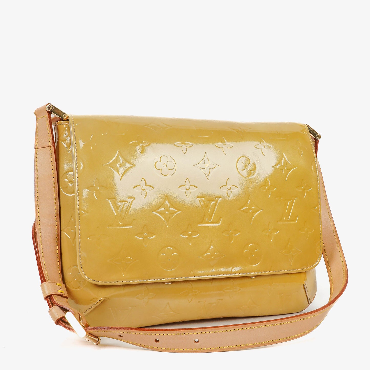 Louis Vuitton Thompson Street Yellow Monogram Vernis Leather Shoulder Bag