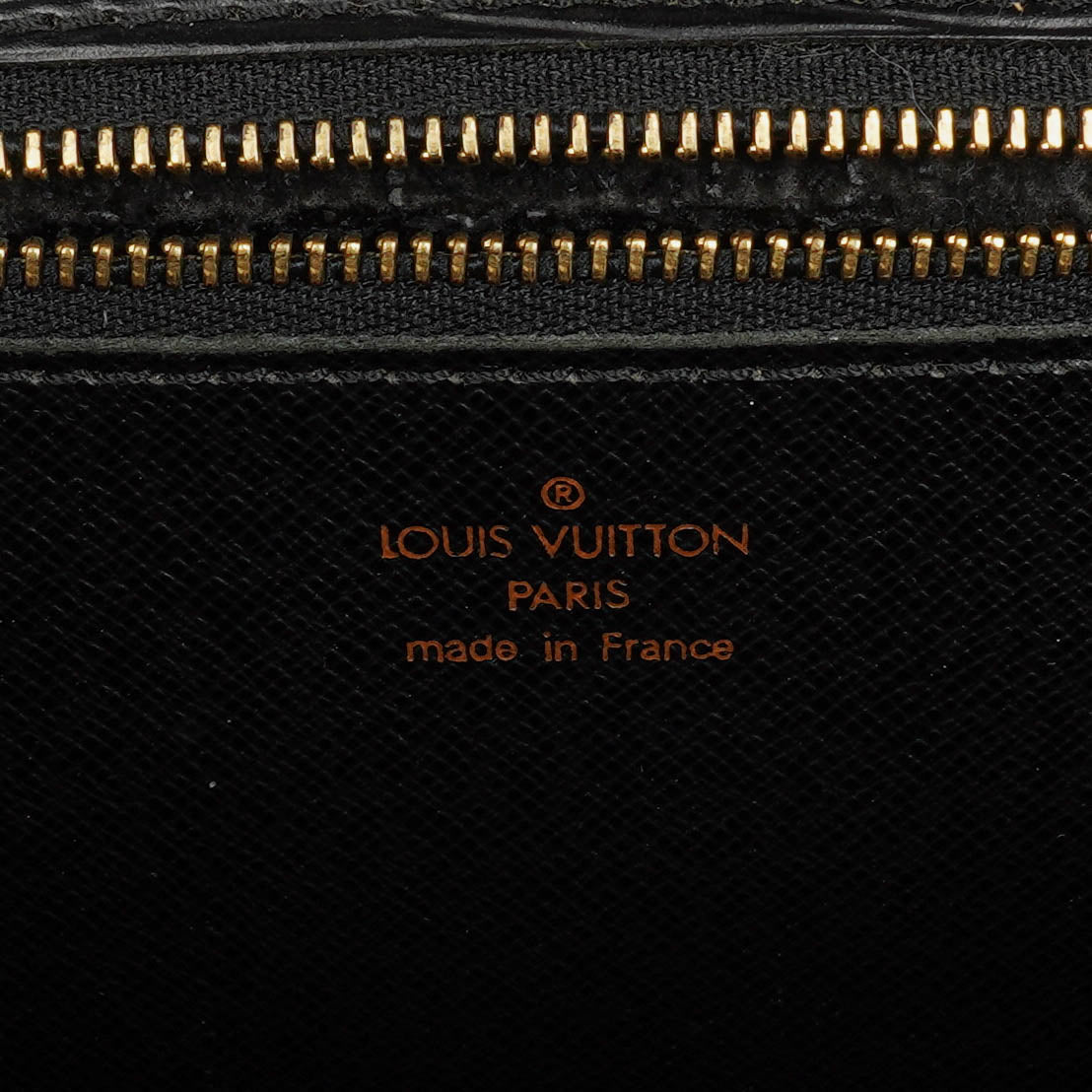 Louis Vuitton Pochette Sellier Dragonne Black EPI Leather Clutch Bag