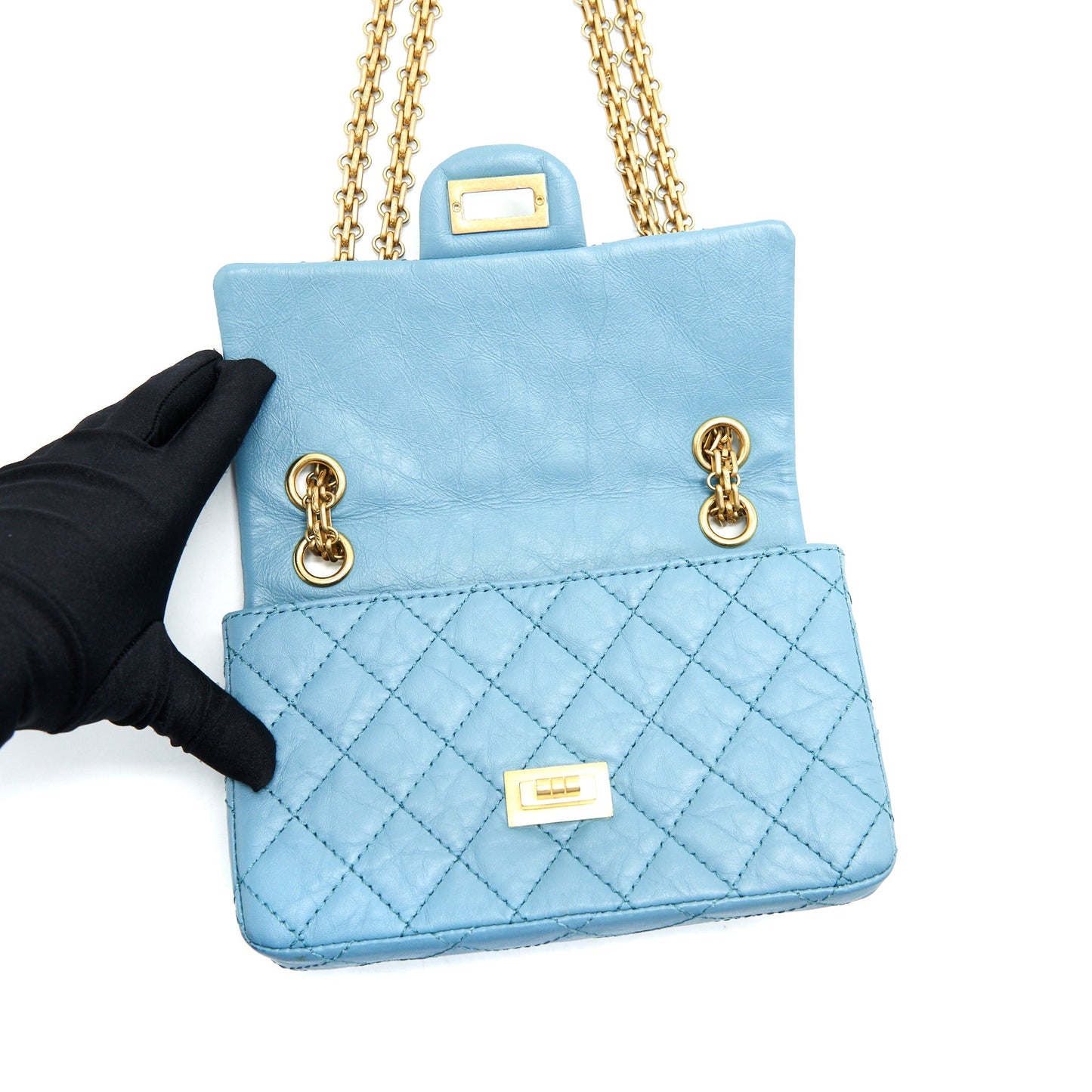 CHANEL MINI 2.55 REISSUE HANDBAG BLUE