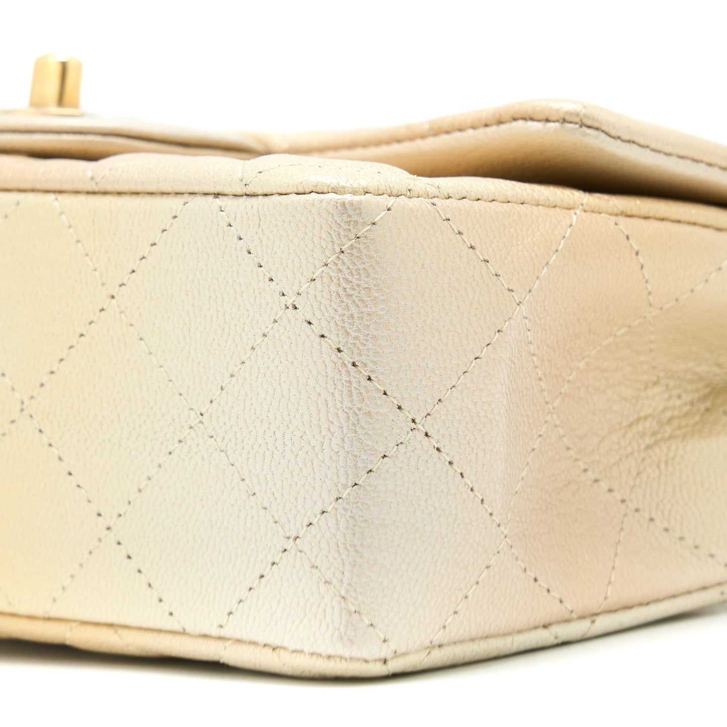 Chanel 22C Mini Rectangular Flap Bag Goatskin Ombre Beige Brushed (Microchip)