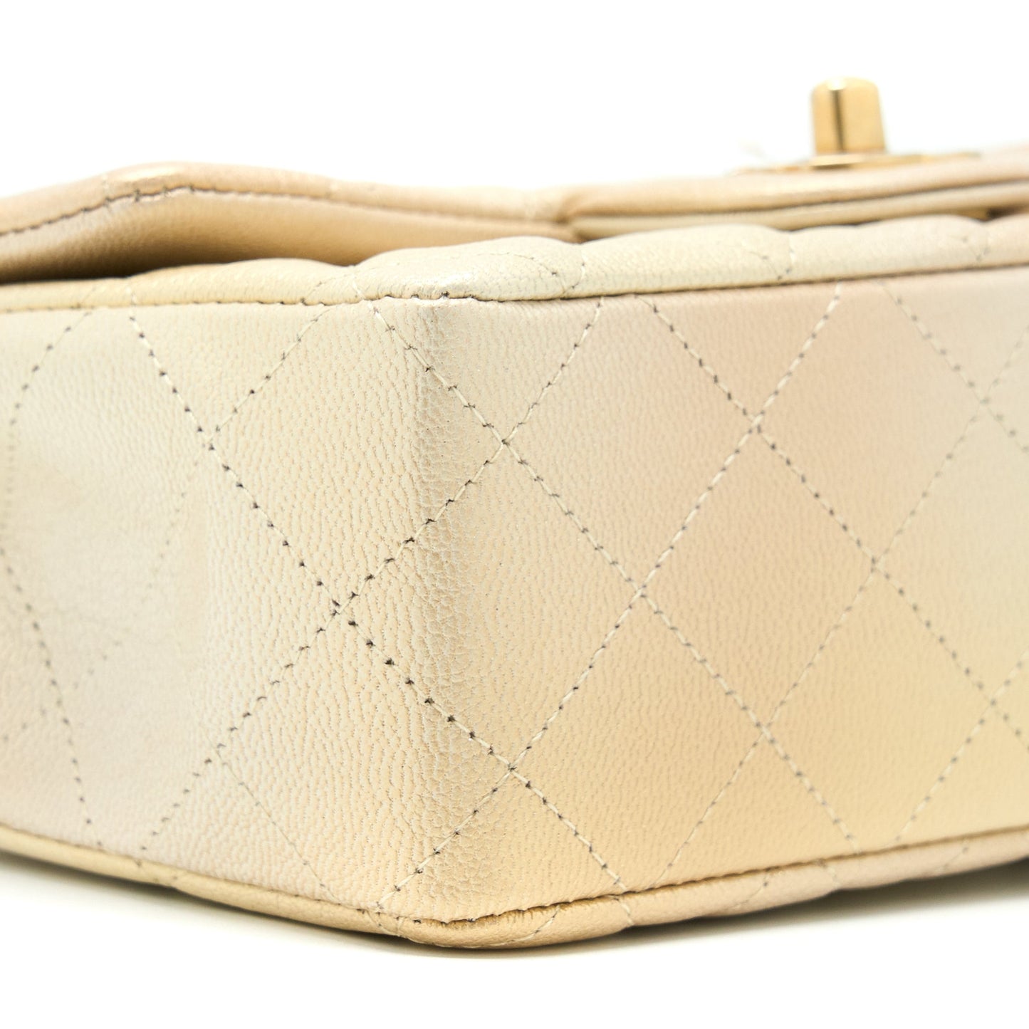 Chanel 22C Mini Rectangular Flap Bag Goatskin Ombre Beige Brushed (Microchip)