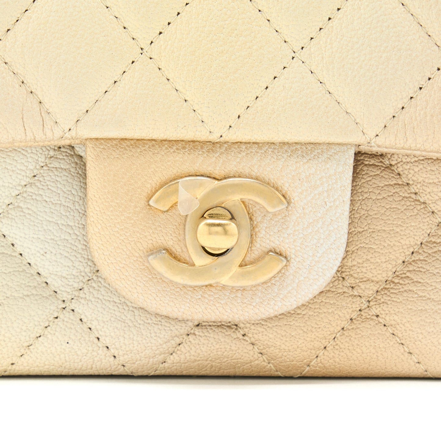 Chanel 22C Mini Rectangular Flap Bag Goatskin Ombre Beige Brushed (Microchip)