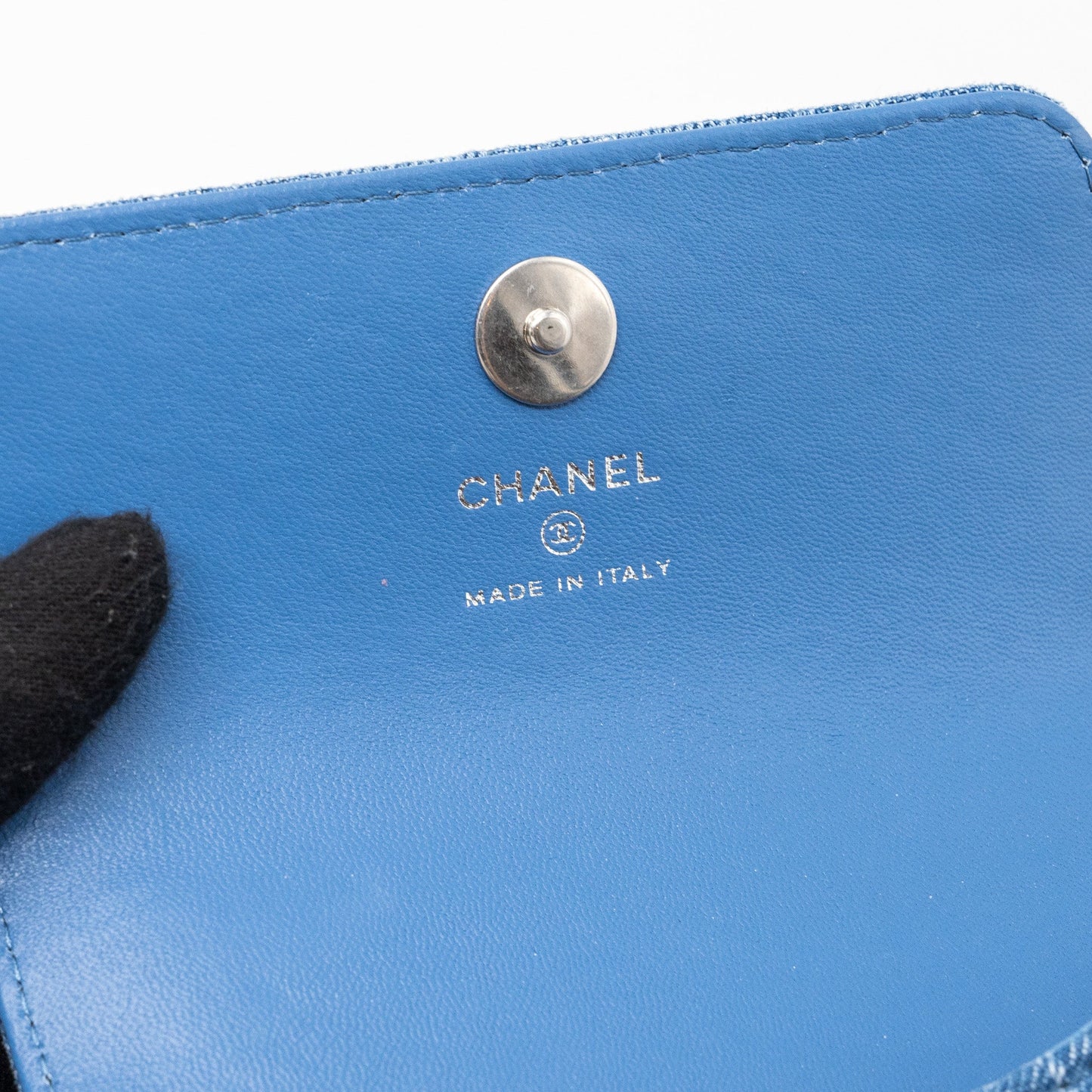 Chanel Coco Love Mini Clutch With Chain Denim Blue (Microchip)