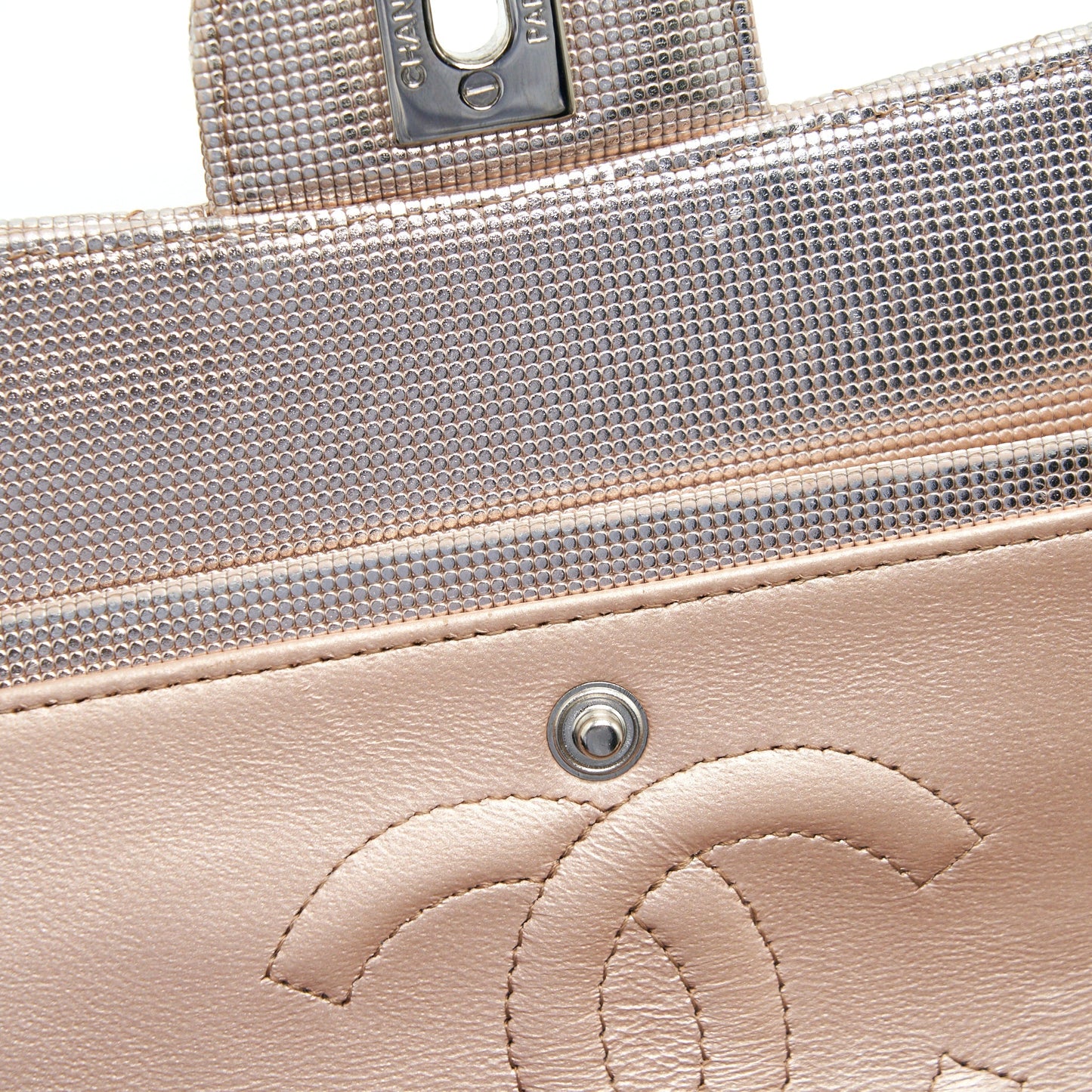 CHANEL SEASONAL MEDIUM FLAP BAG IN CHAMPAGNE PINK