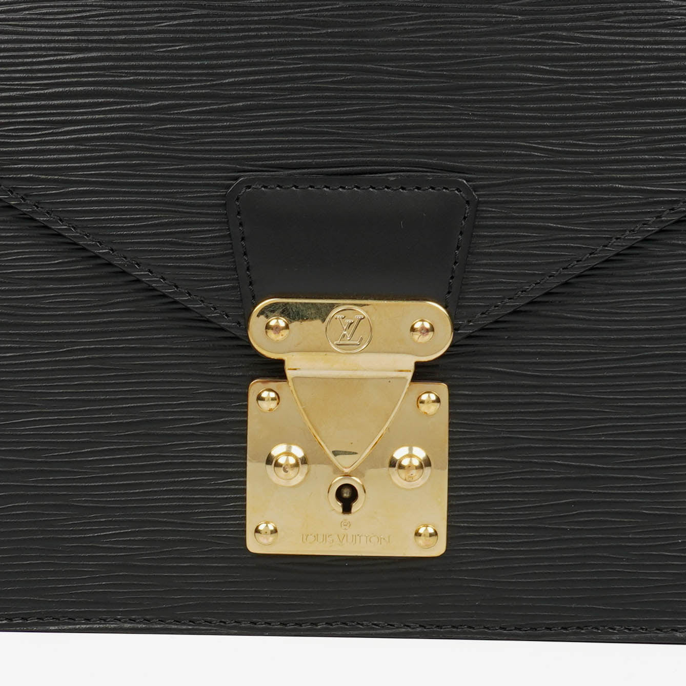 Louis Vuitton Pochette Sellier Dragonne Black EPI Leather Clutch Bag