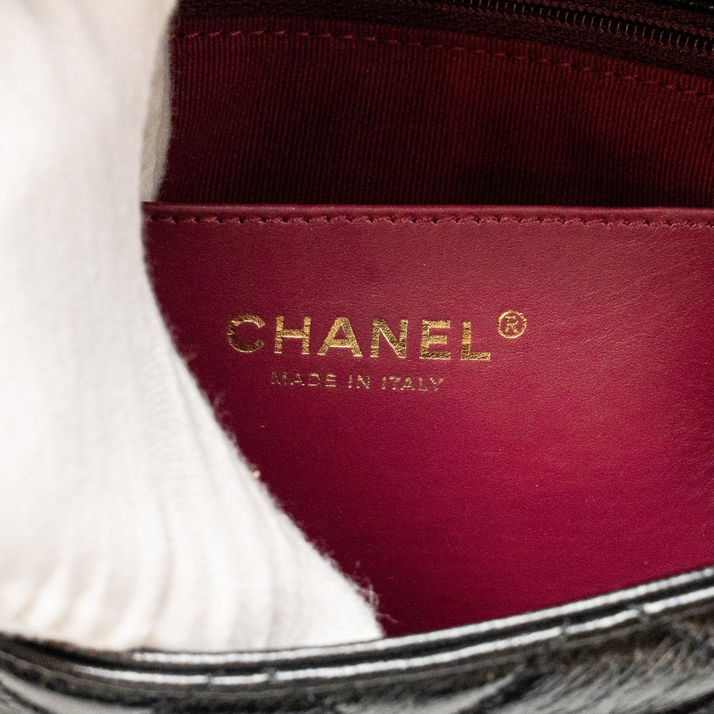 Chanel Double pocket top handle messanger bag shiny calfskin black  (microchip )