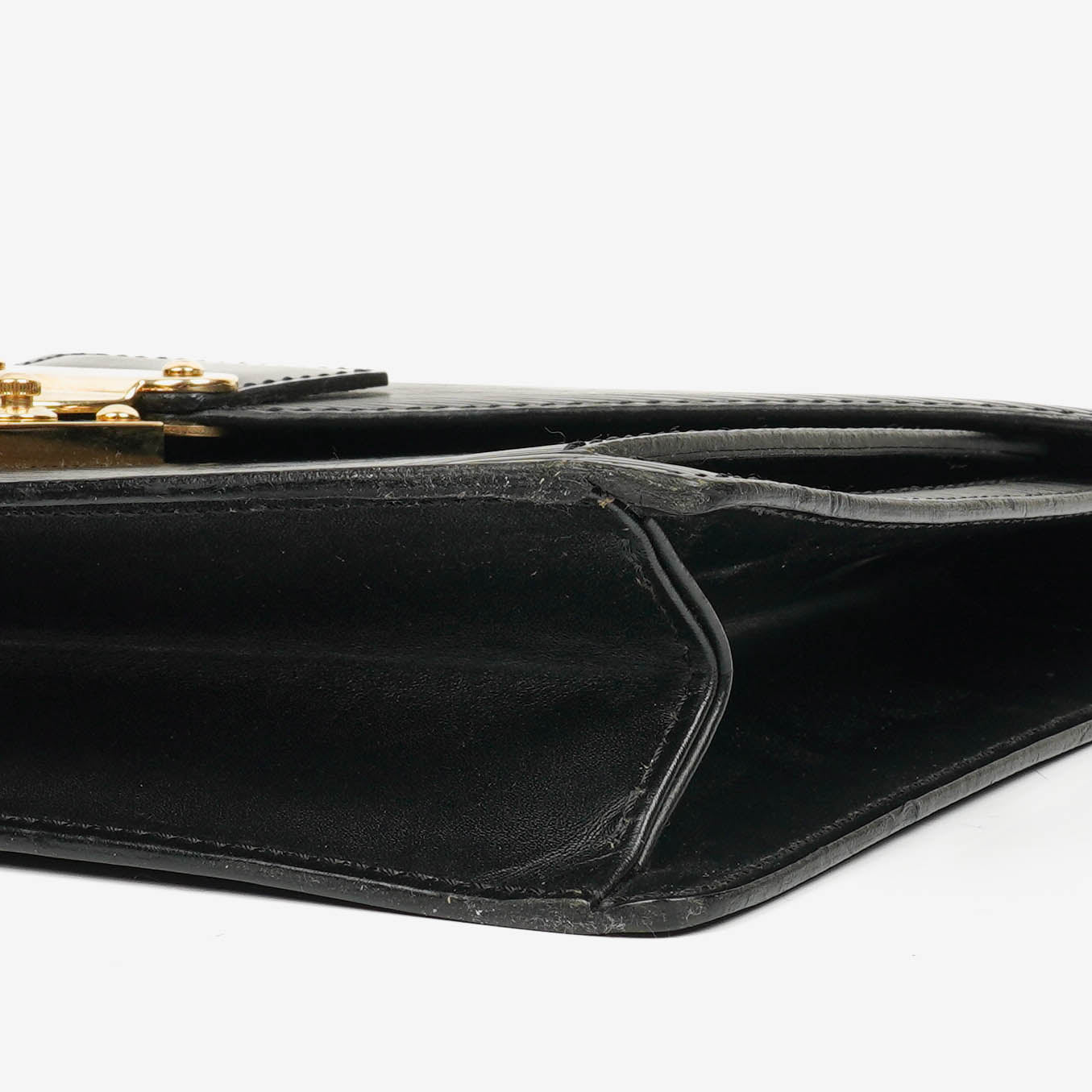 Louis Vuitton Pochette Sellier Dragonne Black EPI Leather Clutch Bag