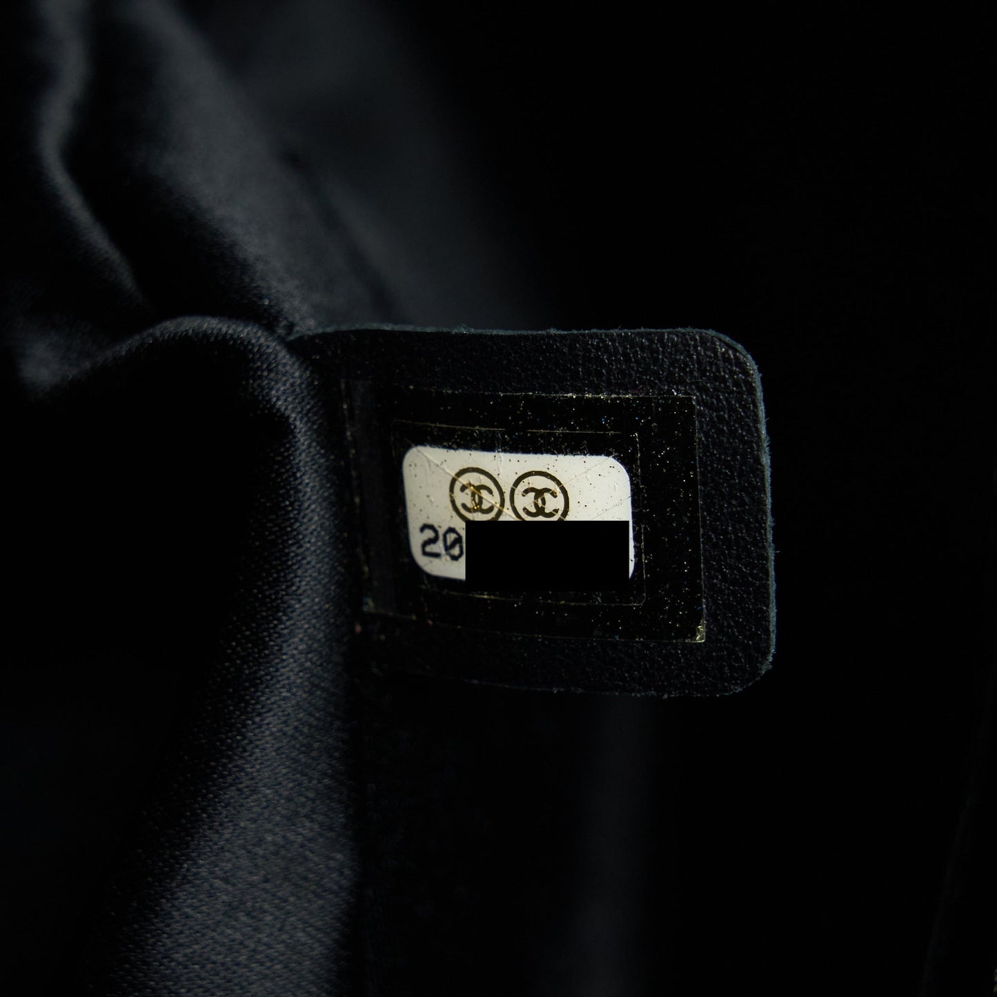 Chanel Top Handle Flap Bag Python Black