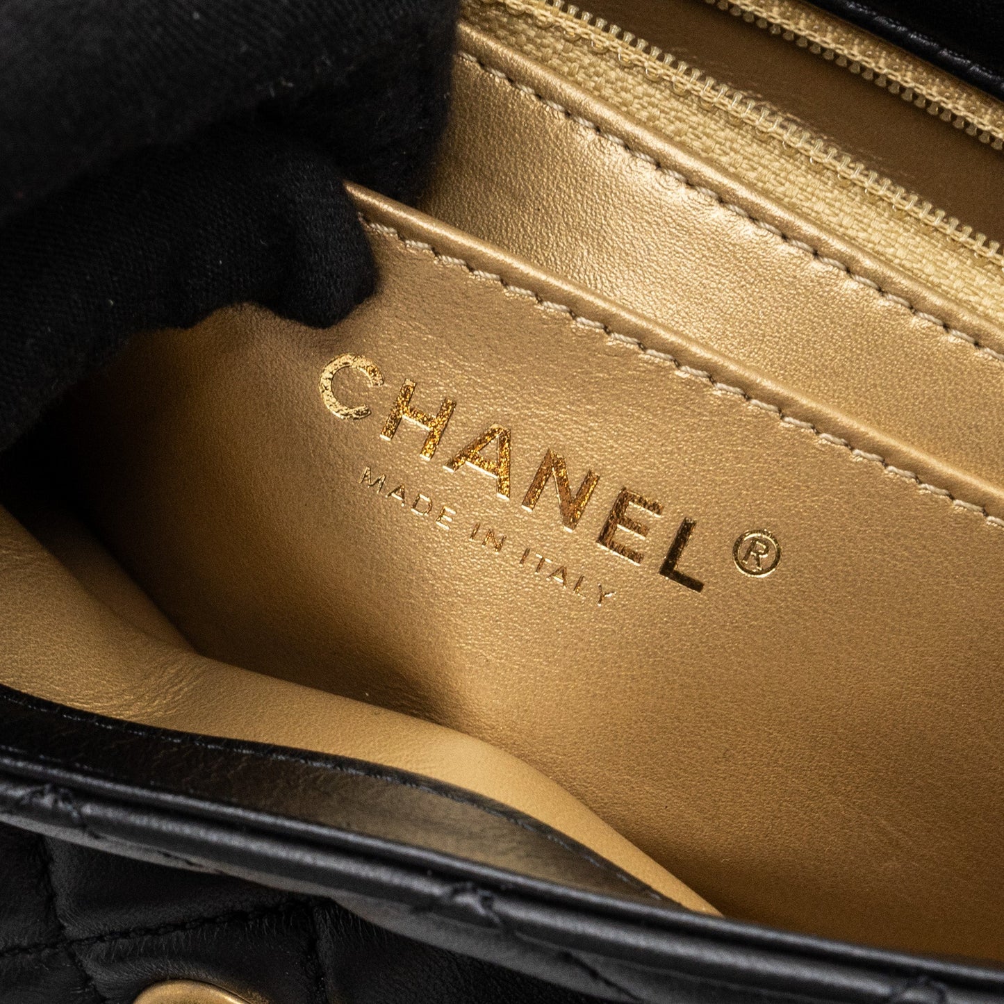 Chanel Pearl Crush Mini Rectangular Flap Bag Lambskin Black