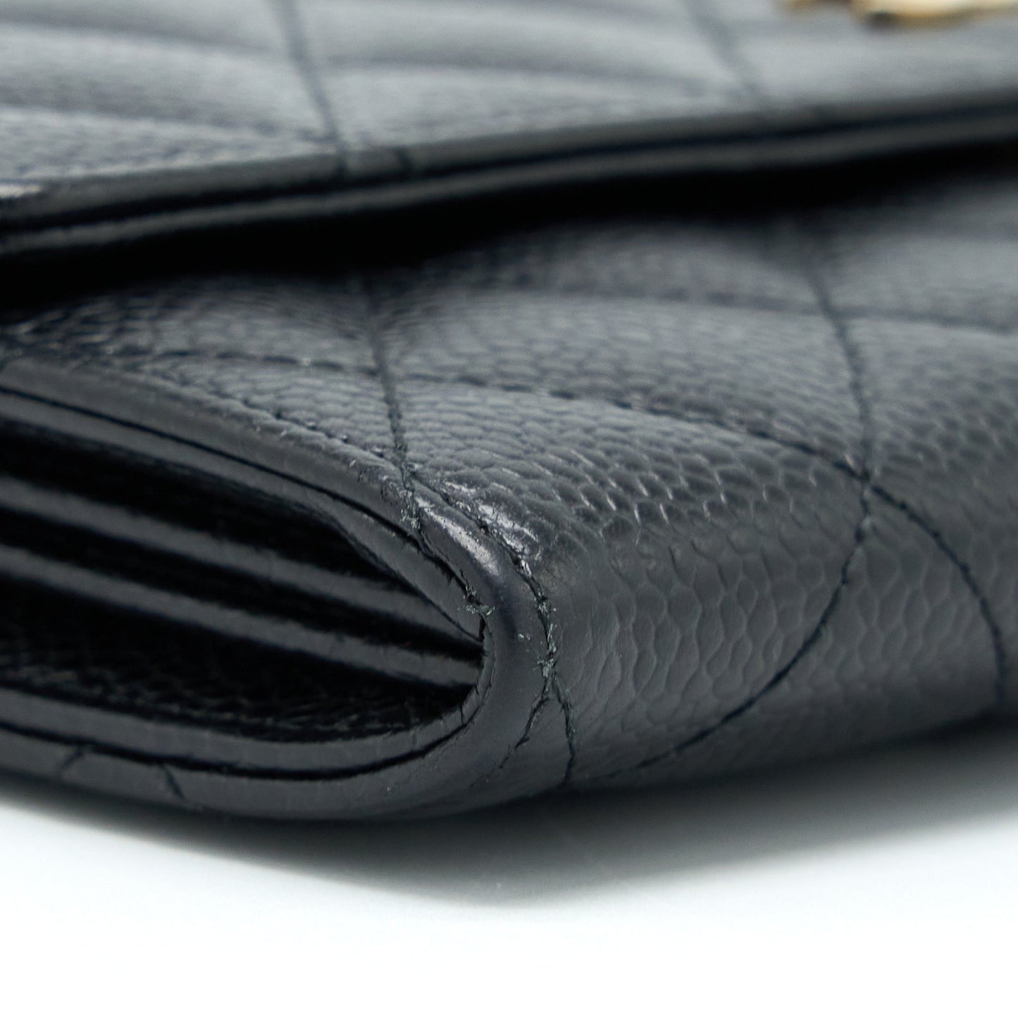 Chanel Classic Long Wallet Caviar Black L