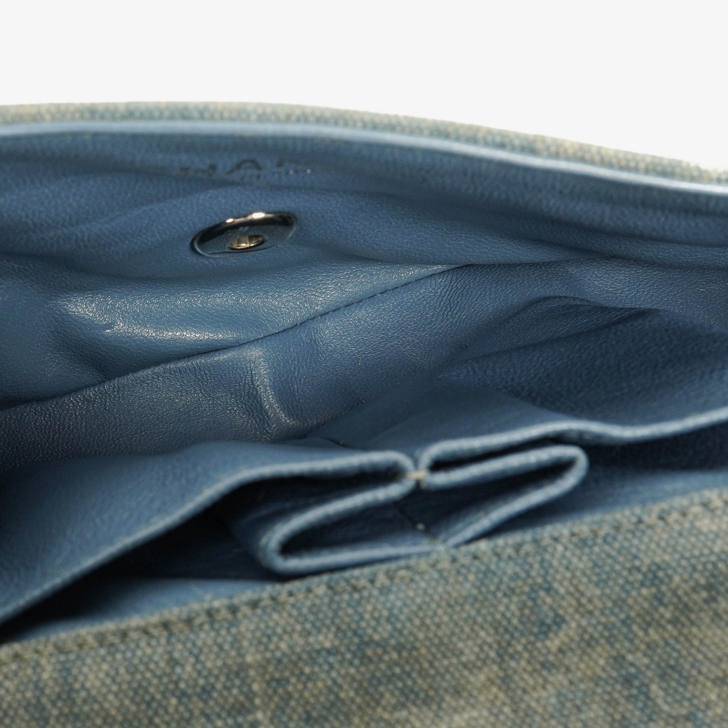 Chanel Blue Denim East West Chocolate Bar Bag