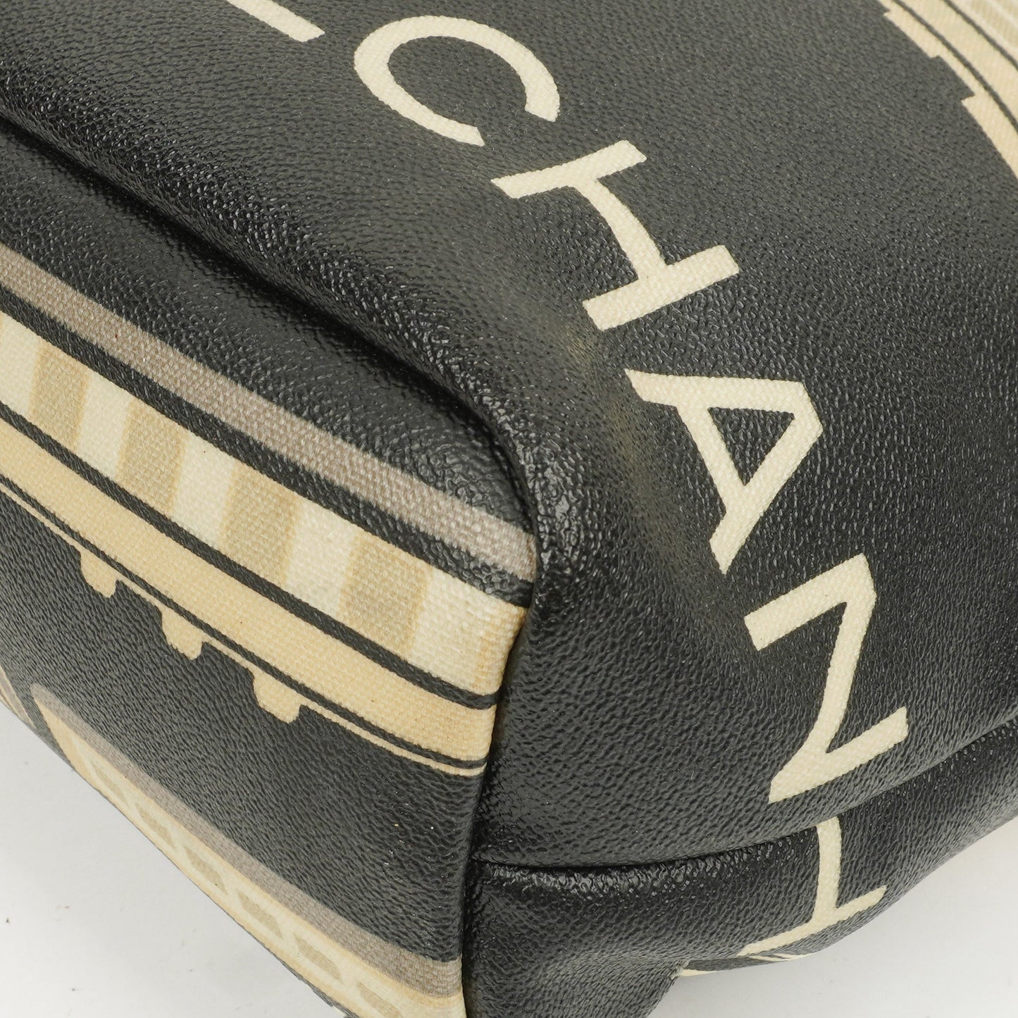Chanel Black Coated Canvas Le Train Bag