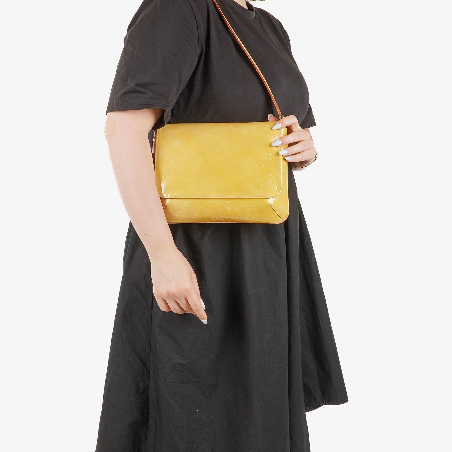 Louis Vuitton Thompson Street Yellow Monogram Vernis Leather Shoulder Bag