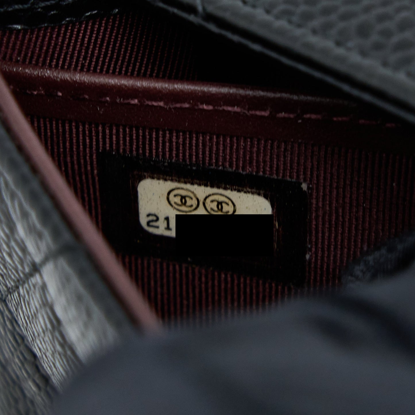 Chanel Classic Long Wallet Caviar Black L
