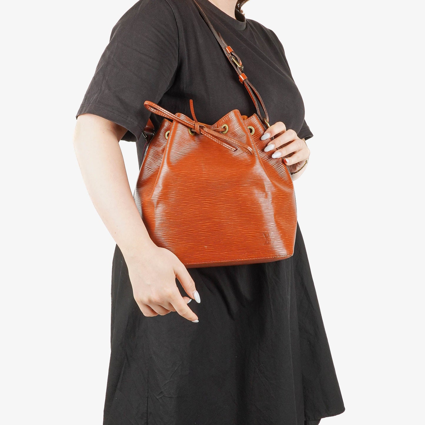 Louis Vuitton Petit Noe Brown EPI Leather Shoulder Bag