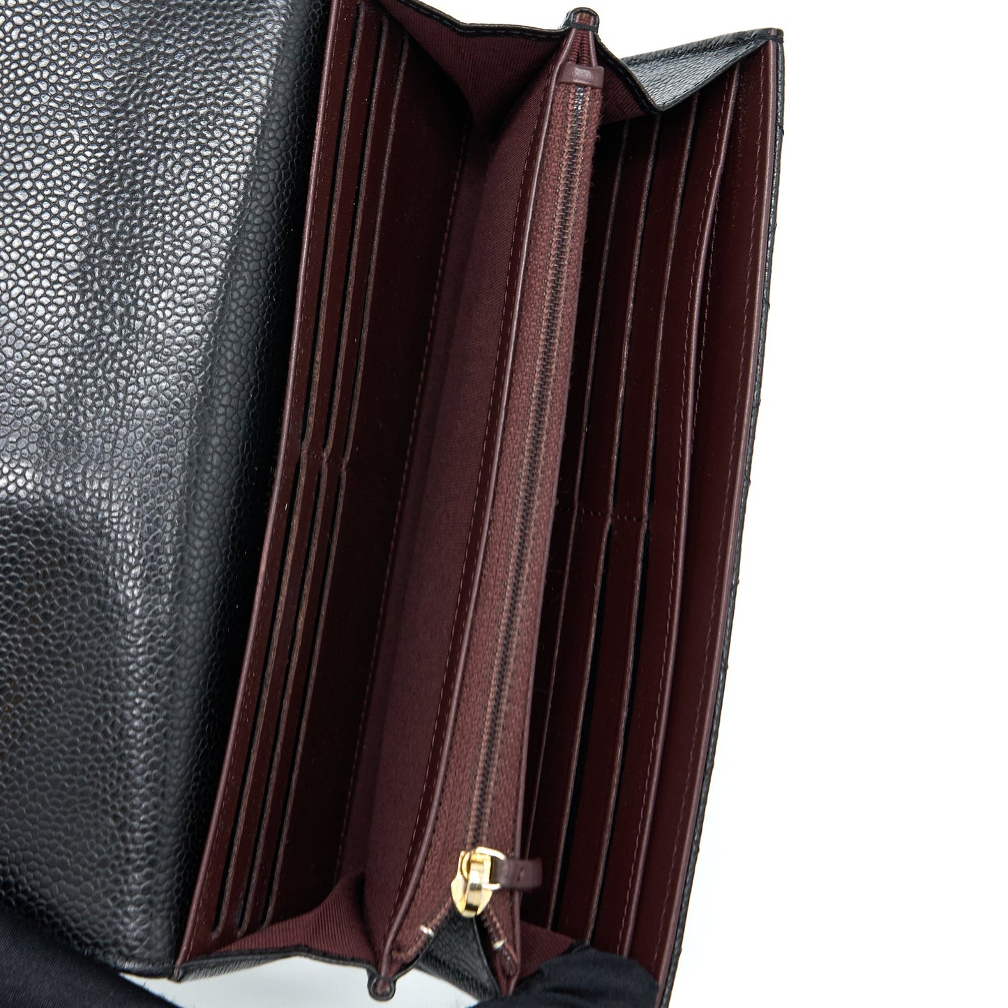 Chanel Classic Long Wallet Caviar Black L