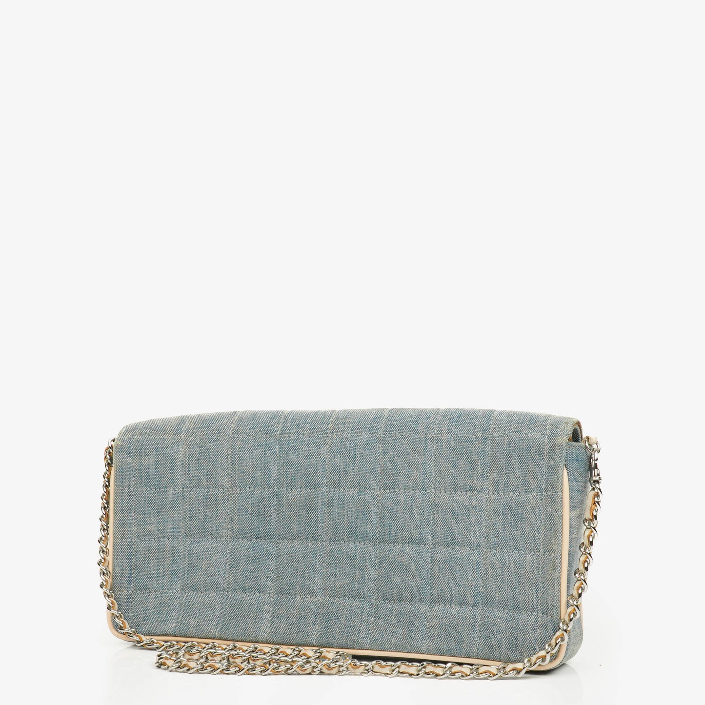 Chanel Blue Denim East West Chocolate Bar Bag