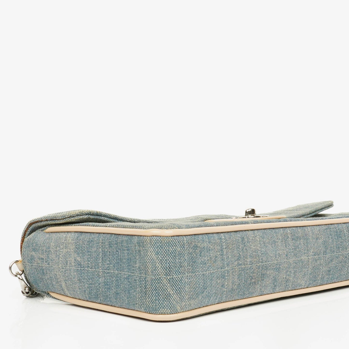 Chanel Blue Denim East West Chocolate Bar Bag