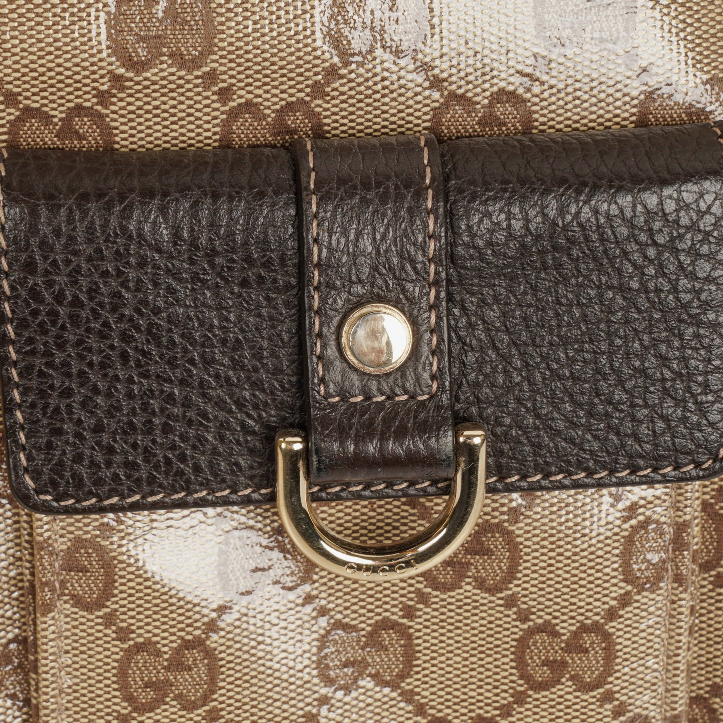 Gucci GG Crystal Canvas Abbey Pocket Tote Bag
