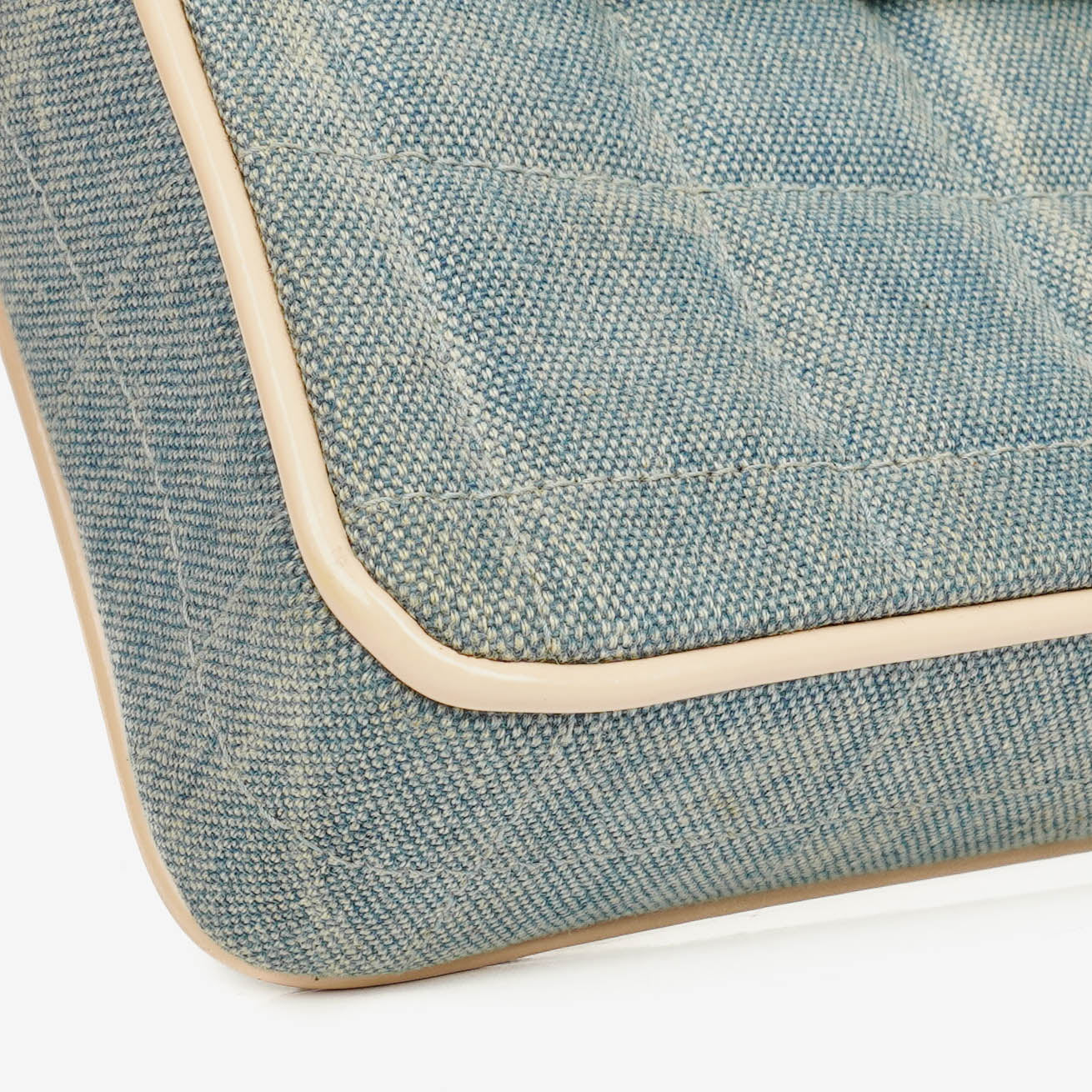 Chanel Blue Denim East West Chocolate Bar Bag