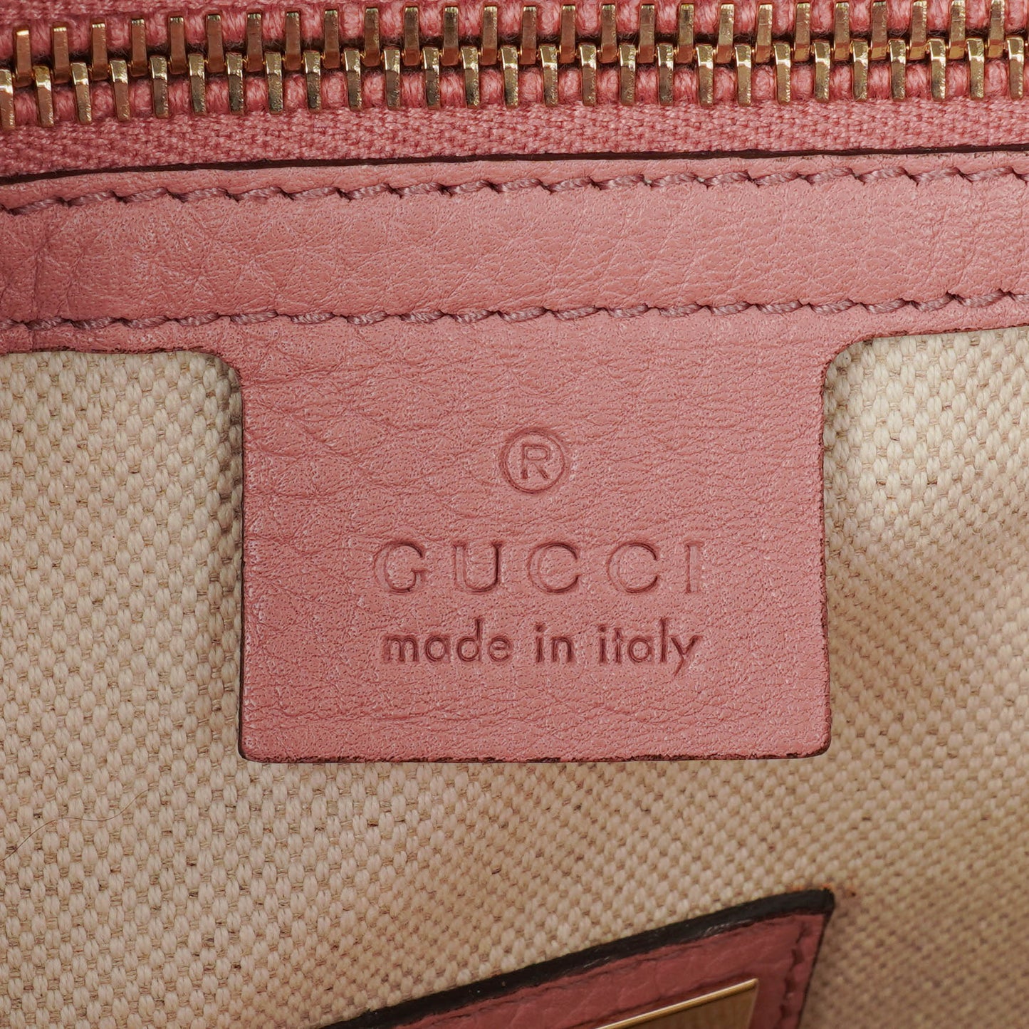 Gucci Bi-Colour Pebbled Calfskin Medium Bamboo Shopper Tote Bag