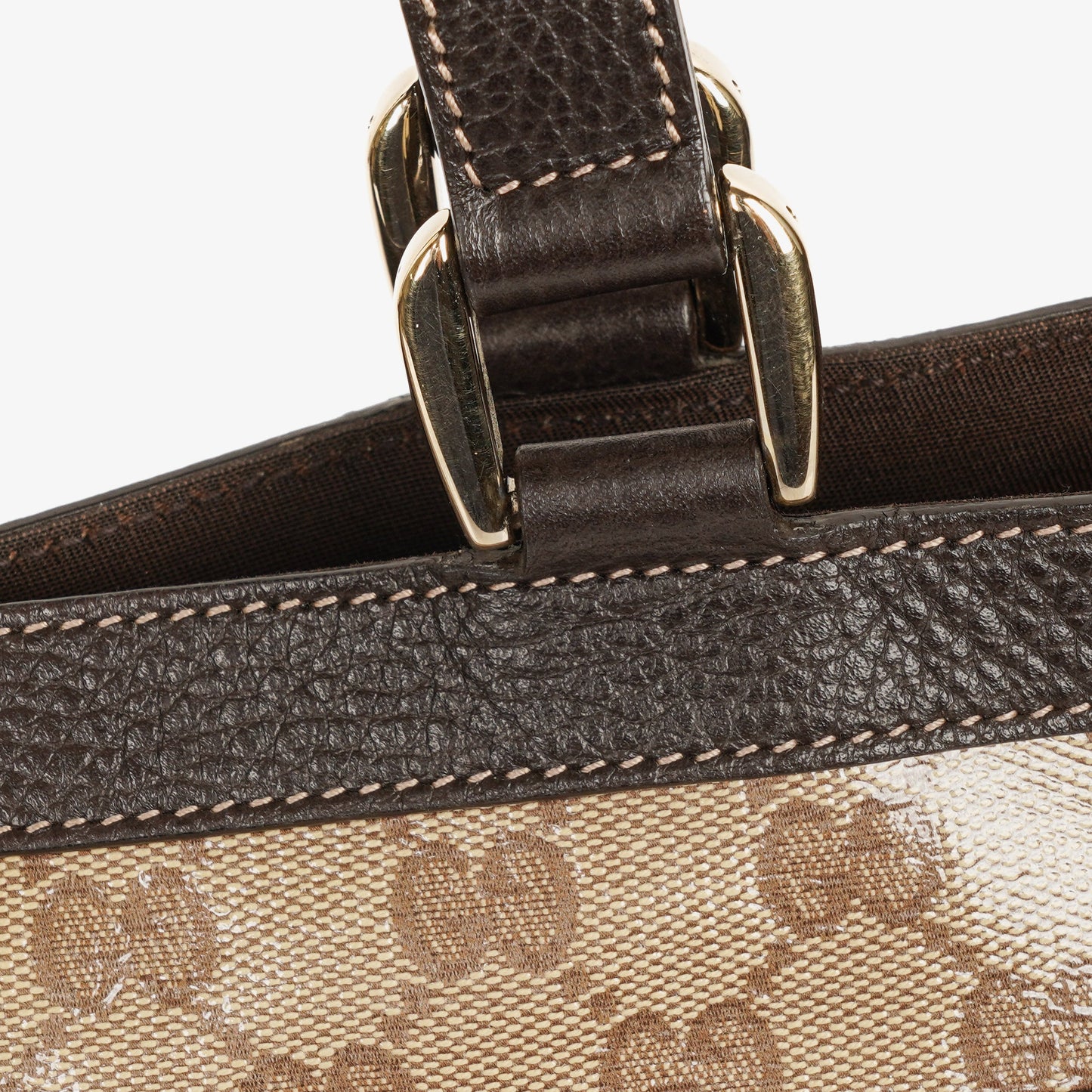 Gucci GG Crystal Canvas Abbey Pocket Tote Bag