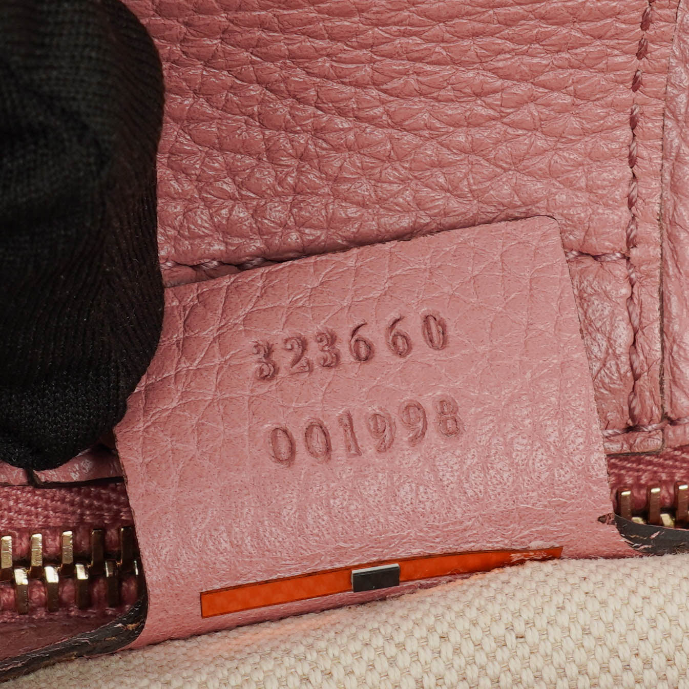 Gucci Bi-Colour Pebbled Calfskin Medium Bamboo Shopper Tote Bag