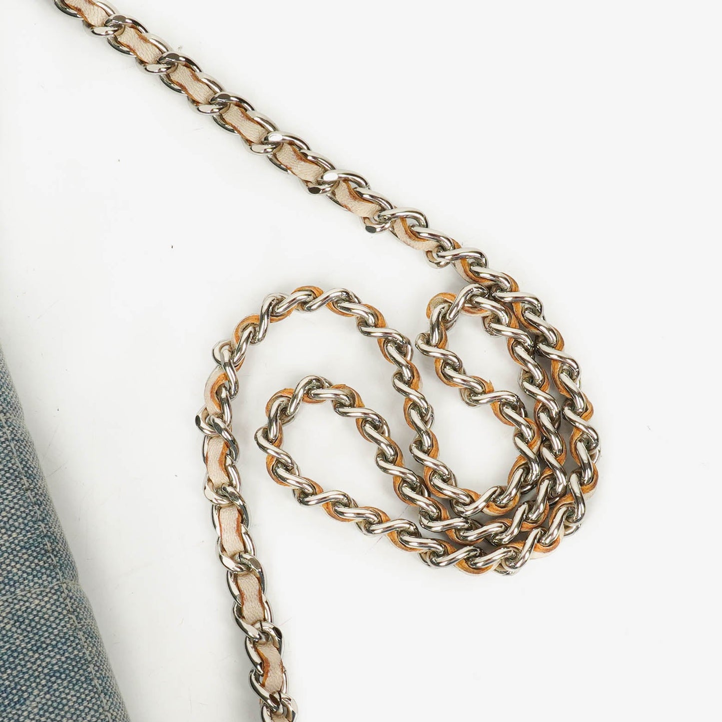 Chanel Blue Denim East West Chocolate Bar Bag