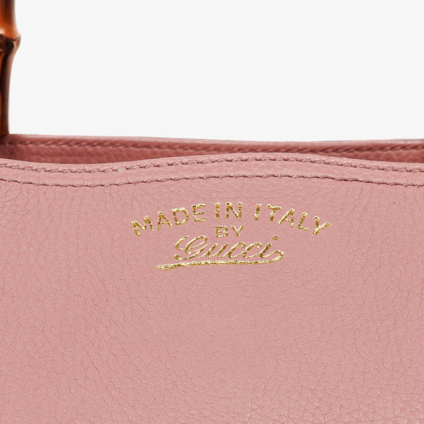 Gucci Bi-Colour Pebbled Calfskin Medium Bamboo Shopper Tote Bag