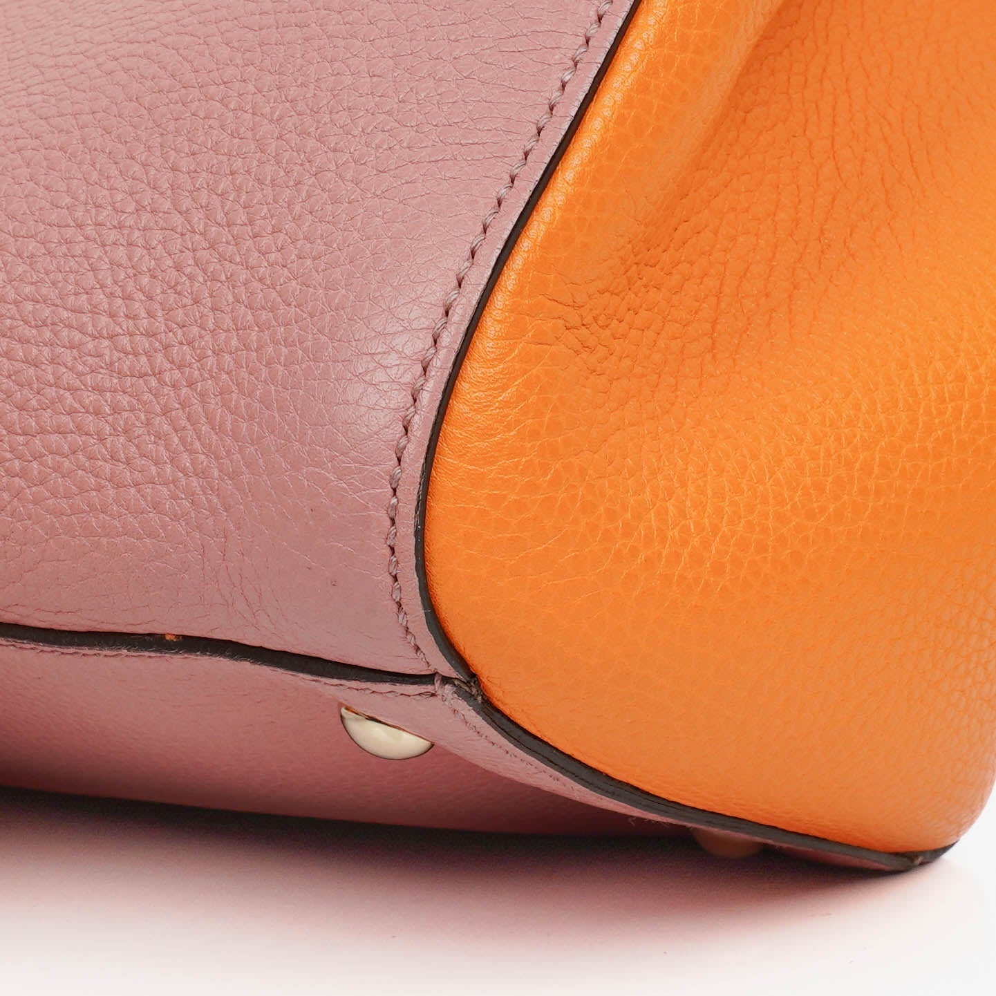 Gucci Bi-Colour Pebbled Calfskin Medium Bamboo Shopper Tote Bag