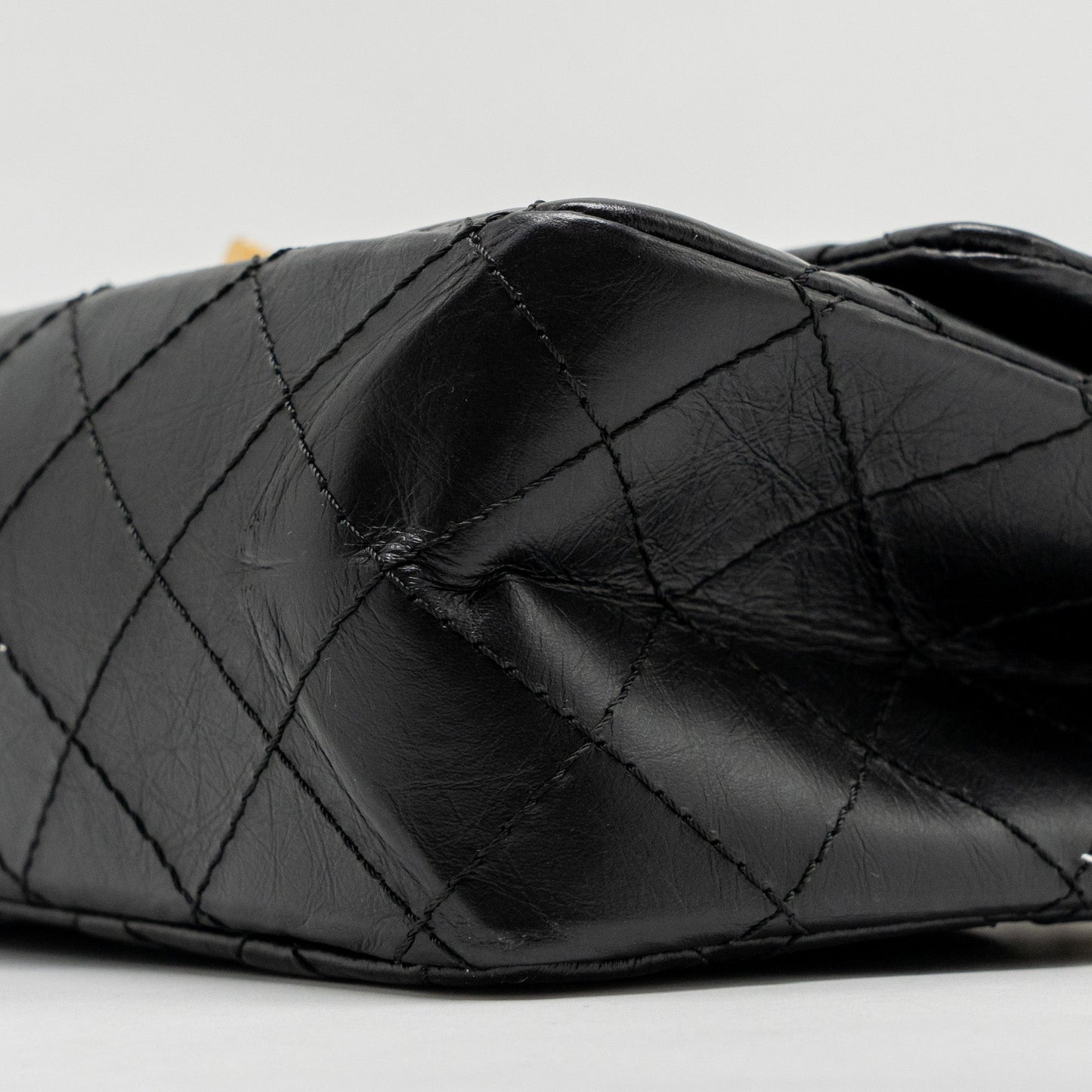 CHANEL Large 2.55 Reissue Flap Bag Aged Calfskin Black