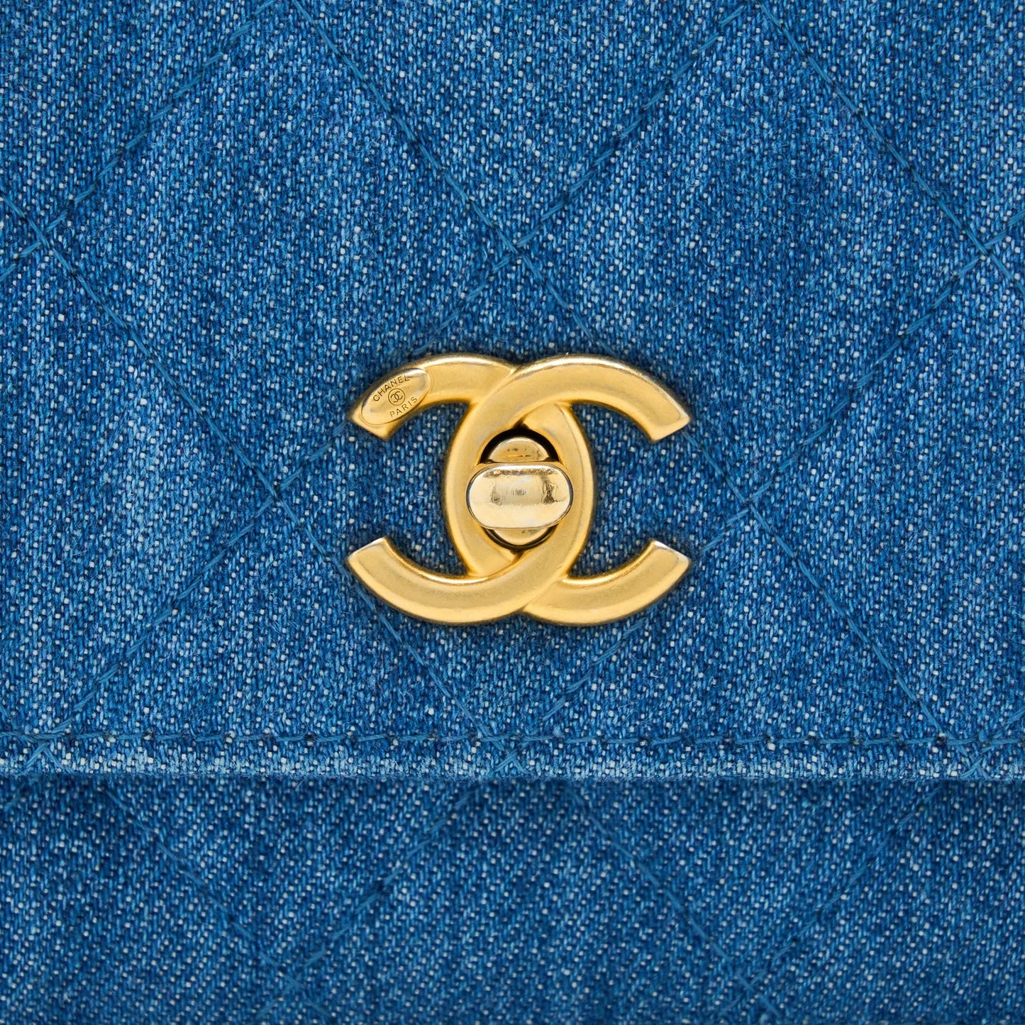 Chanel Denim Pearl Crush Wallet On Chain Denim Blue Brushed