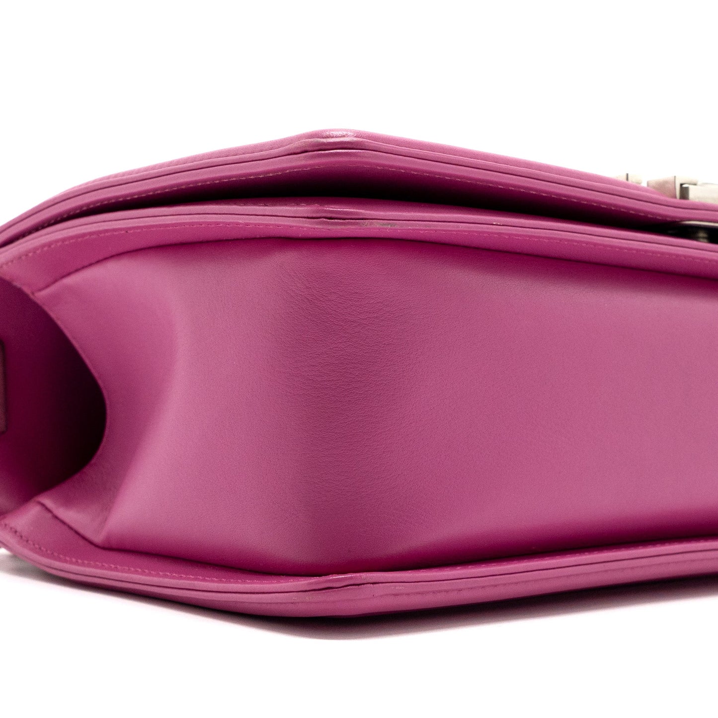 Chanel Medium Boy Bag Python Pink Brushed