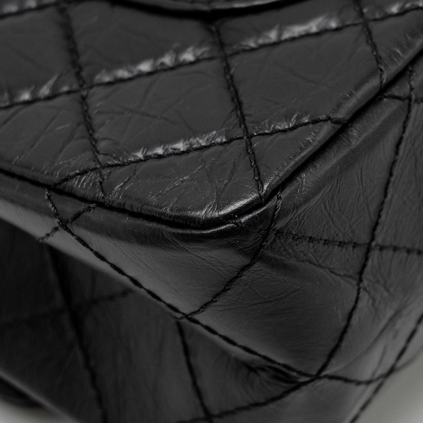 CHANEL Large 2.55 Reissue Flap Bag Aged Calfskin Black