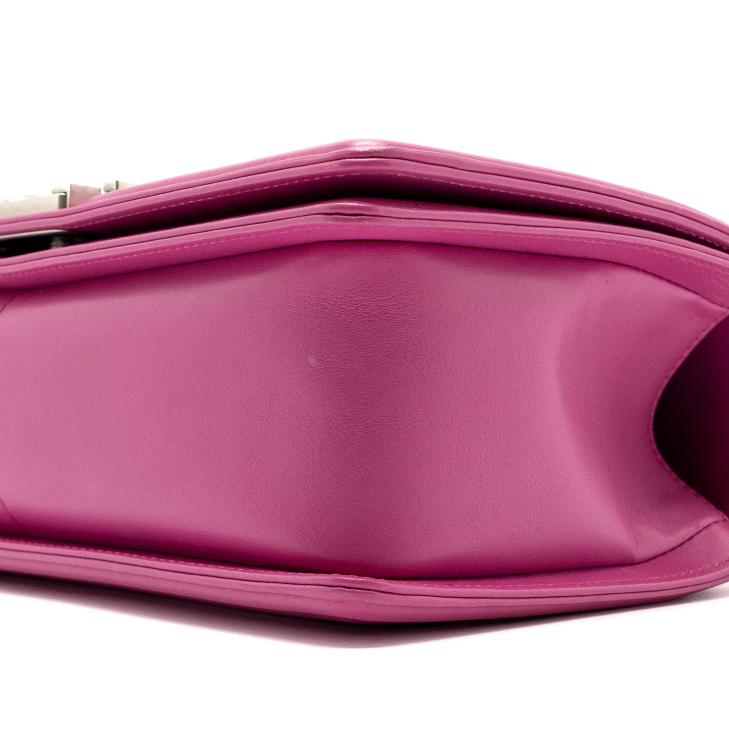 Chanel Medium Boy Bag Python Pink Brushed