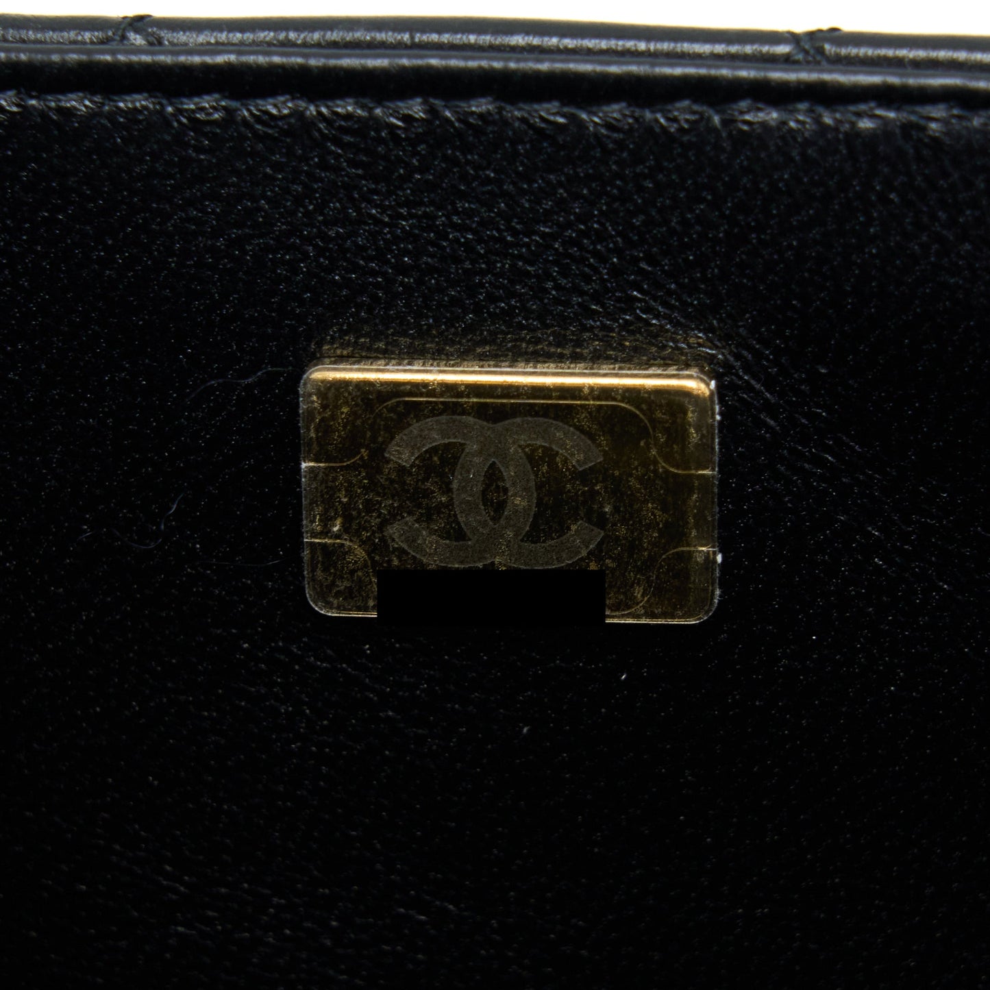 Chanel Mini Rectangular Lambskin Black L(Microchip)