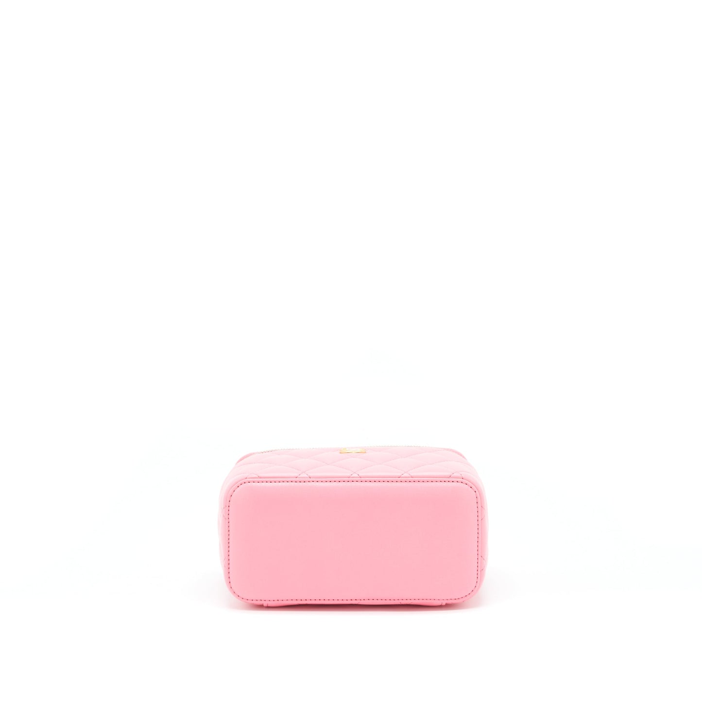 Chanel 22S Pearl Crush Long Vanity With Chain Lambskin Pink