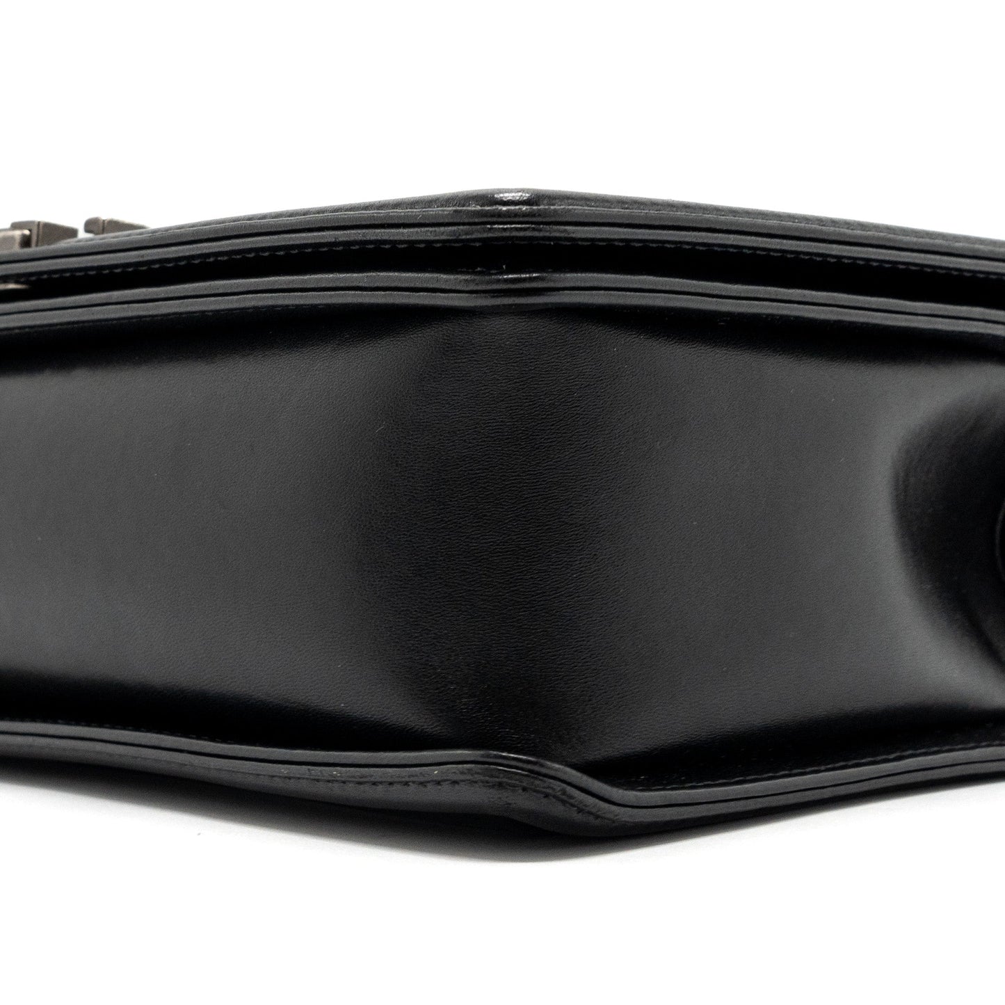 Chanel New Medium Boy Bag Lambskin Black Ruthenium Hardware