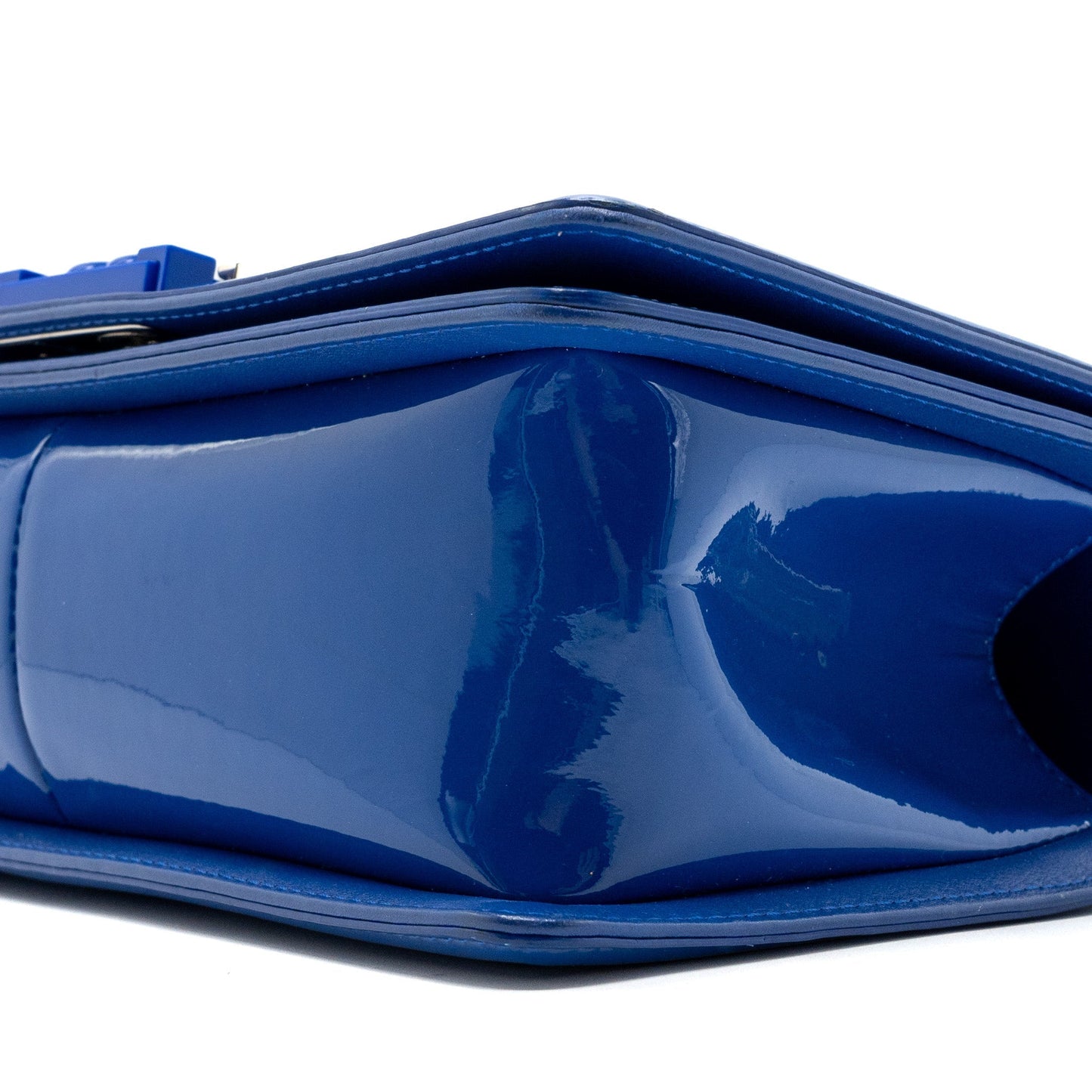 Chanel Medium Boy Bag Patent Dark Blue