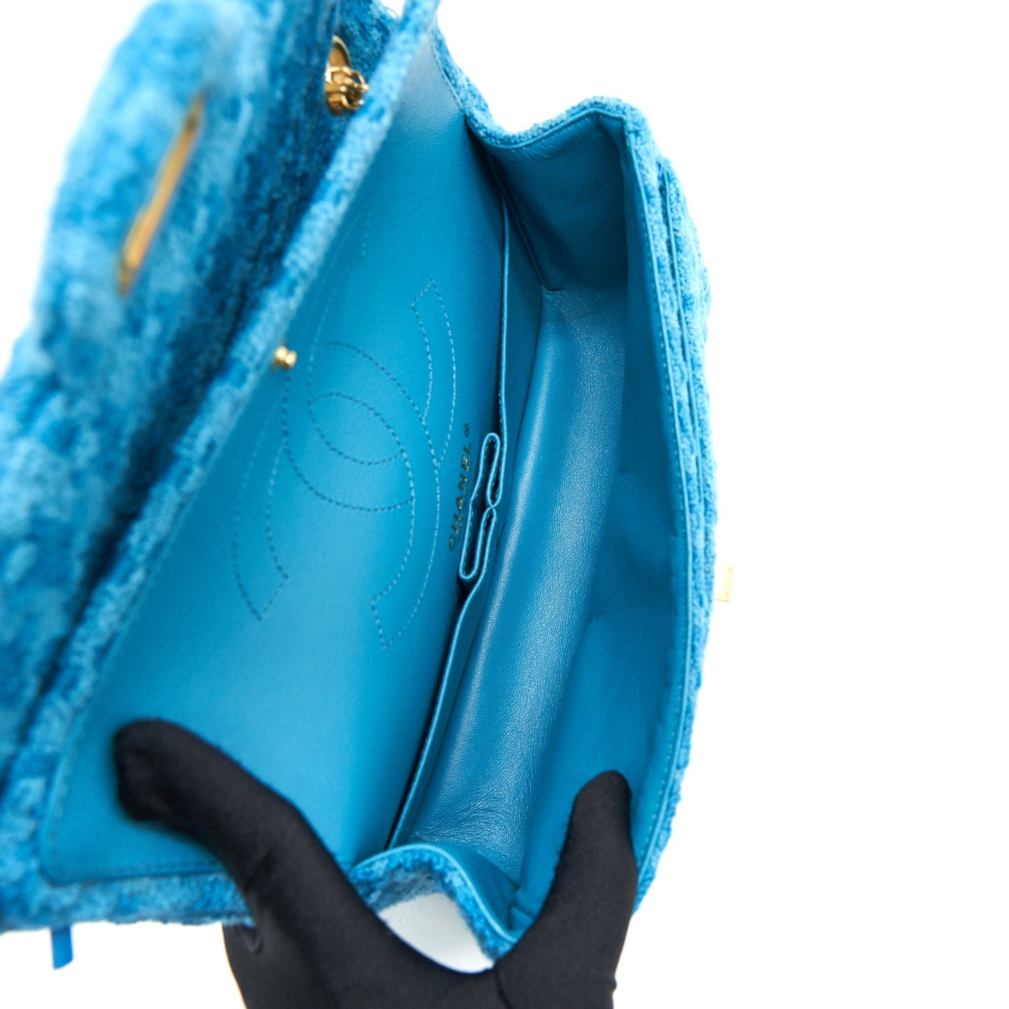 Chanel Tweed 2.55 Small Reissue Flap Bag Blue Brushed